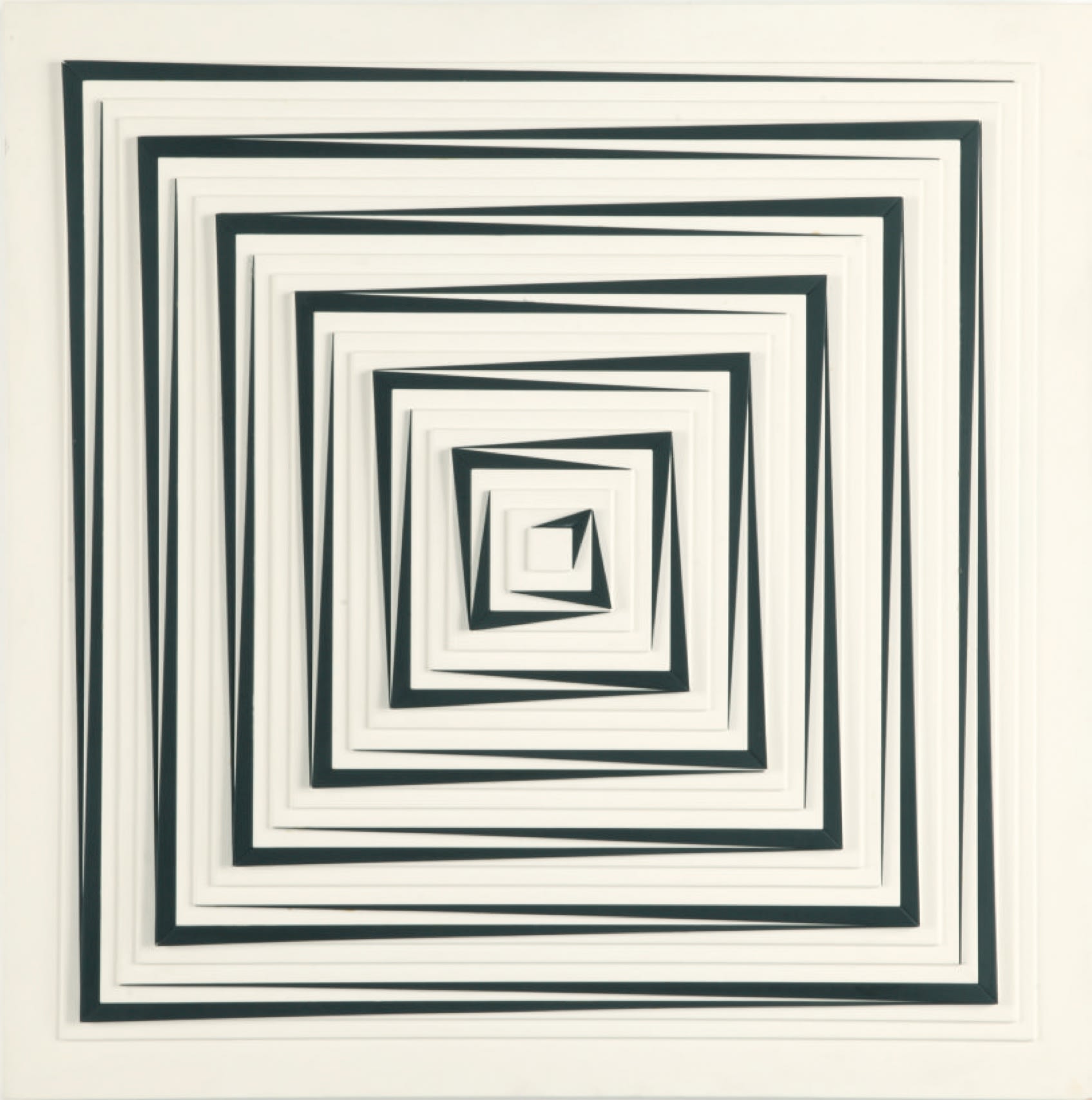 n. 208 A, 1974,legno verniciato, cm 56x56x9,5