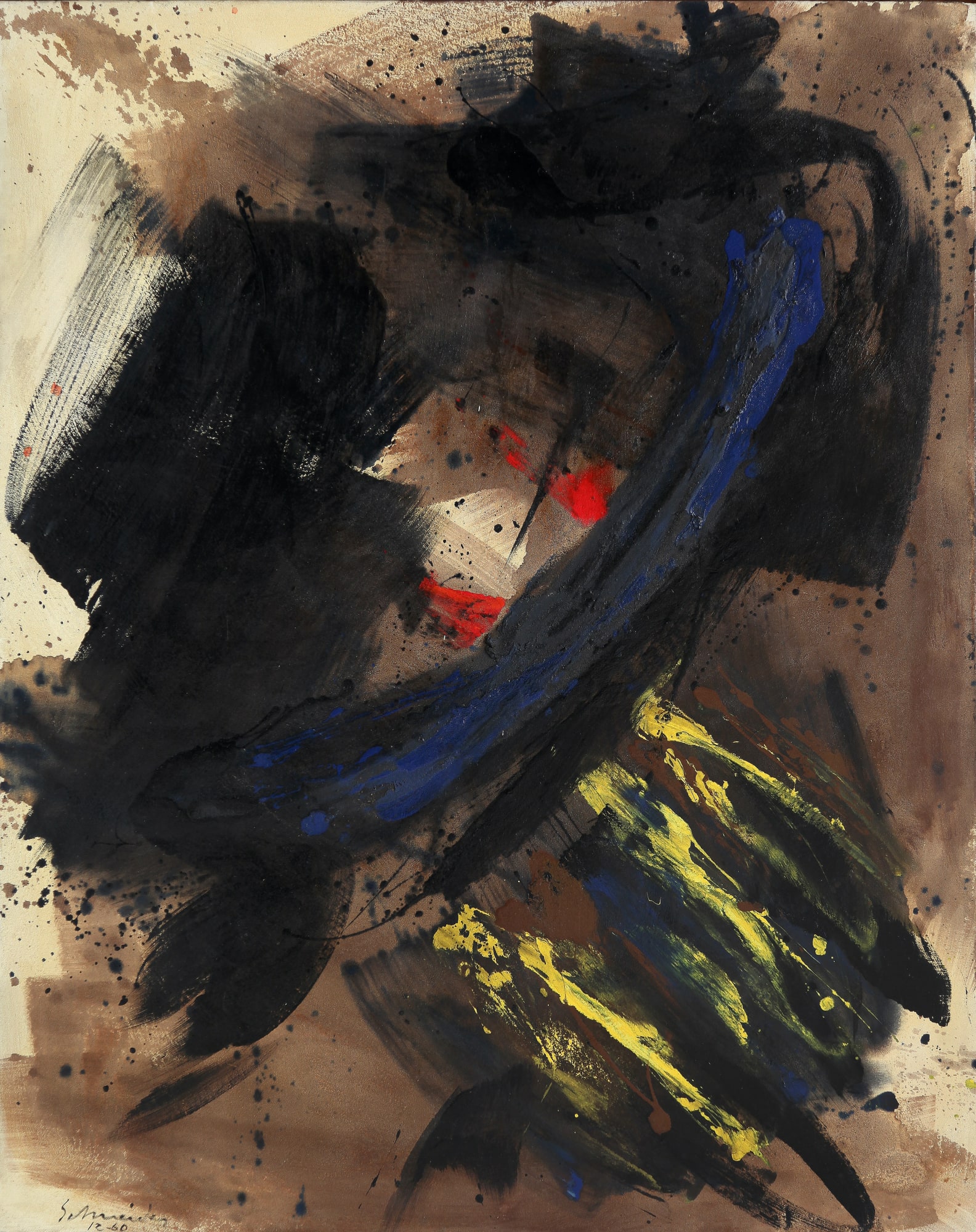 71 E, 1960, olio su tela, cm 162x130.