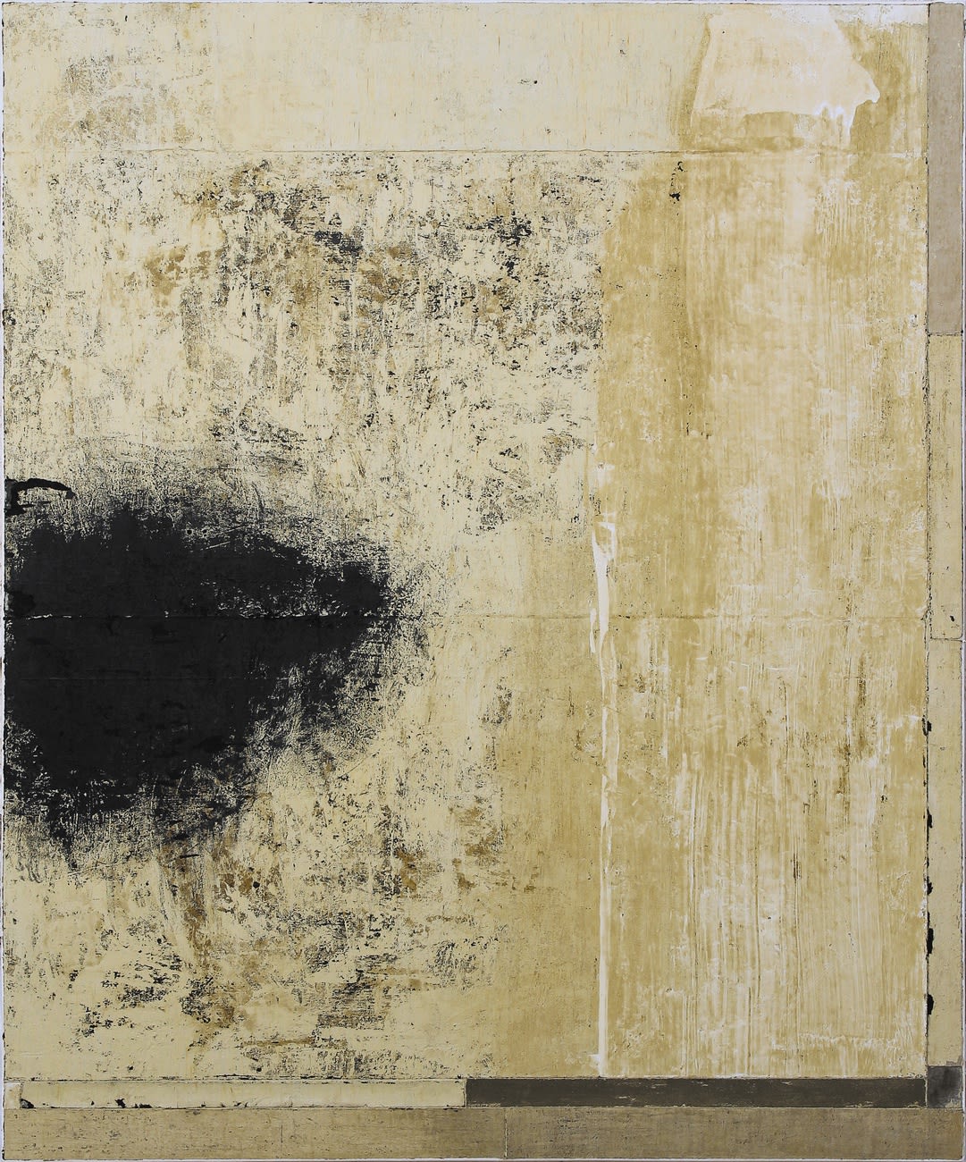 Gris, huella y dibujo, 2011, calco in caucciù e gomma acrilica su tela, cm 150X125