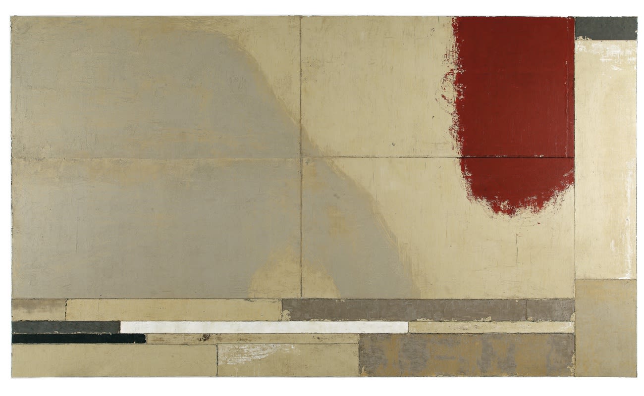 Gris, huella y dibujo, 2012, calco in caucciù e gomma acrilica, cm 150X260