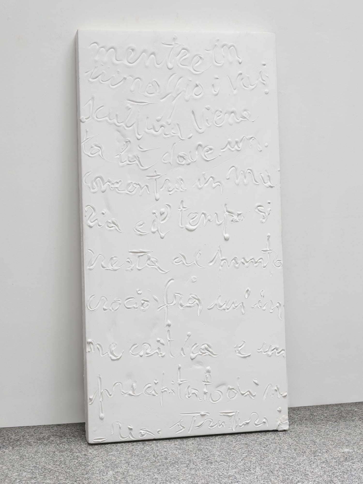 Pagine Intime, 2008, gesso e polistirolo, cm 200x100x10