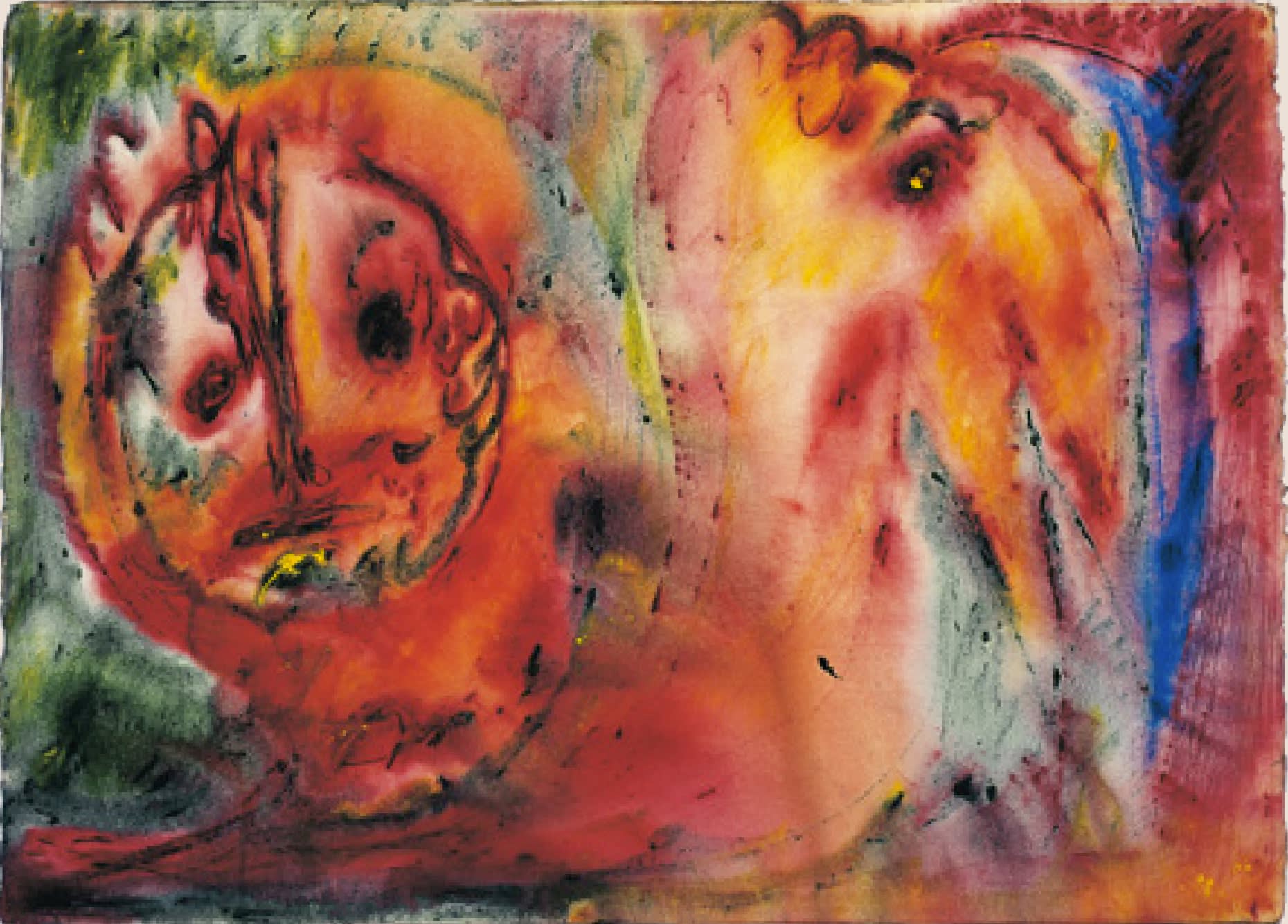 Sarons Rose Iiii, 1979, acquarello su carta, cm 56X78