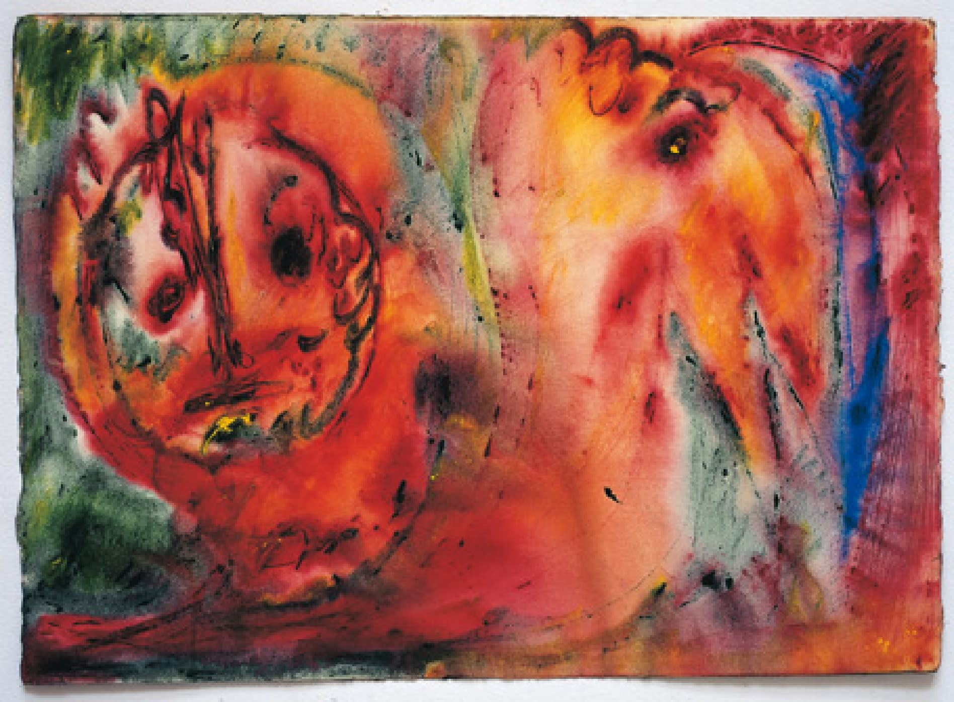Sarons Rose Iiii, 1979, acquarello su carta, cm 56X78