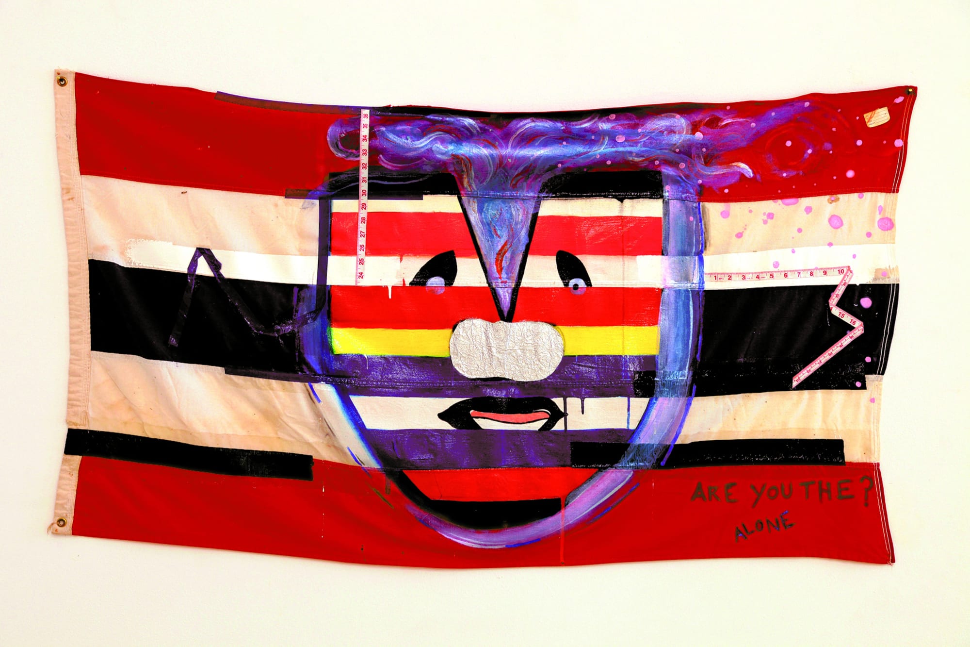 Are You the Daddy?, 2009, acrilico su bandiera, cm 84x155