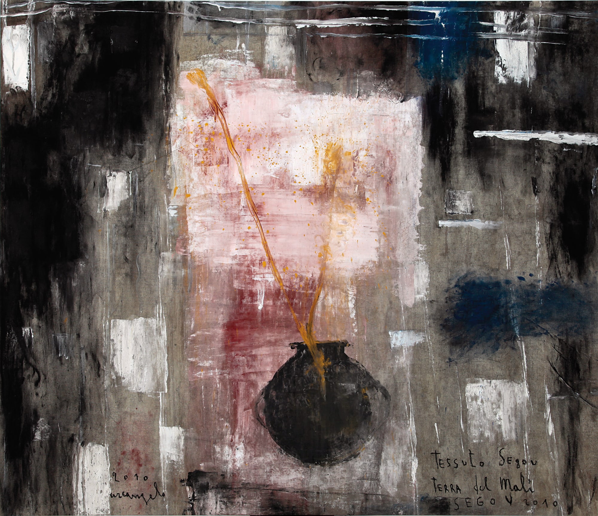 Tessuto Sègou Terra del Mali, 2010, tecnica mista, cm 137x158