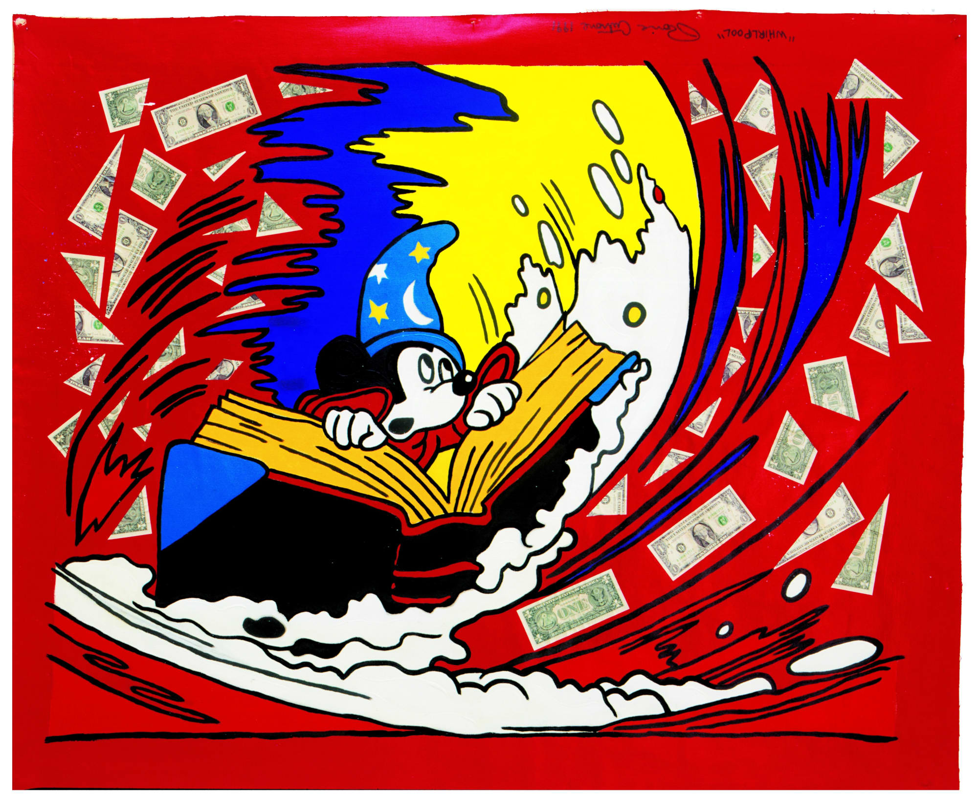 Ronnie Cutrone, Whirlpool, 1992, acrilico su tela, cm 105x135