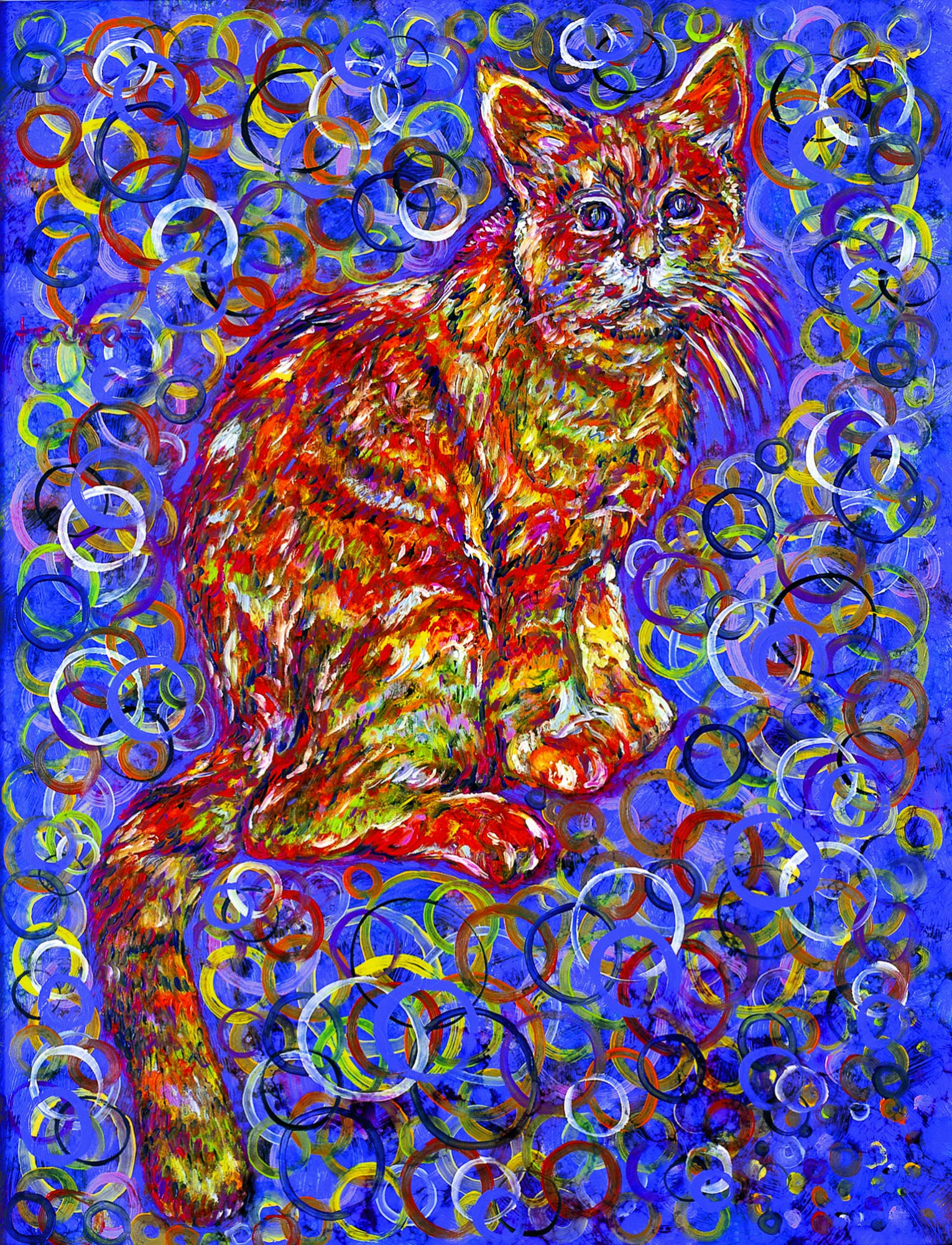 Il Gatto di Barbara, 2007, olio su alluminio, cm 105x80
