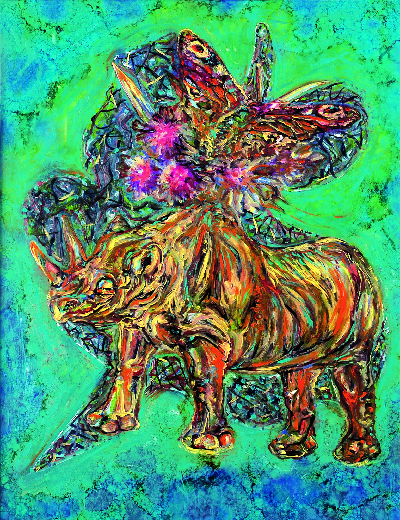 L'Alba di Rhea, 2008, olio su alluminio, cm 104x80