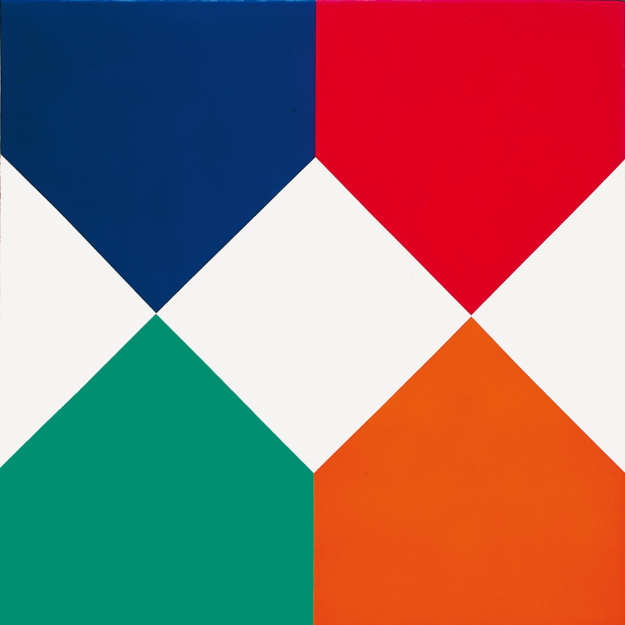 weisse durchdringung, 1970, olio su tela, cm 100x100