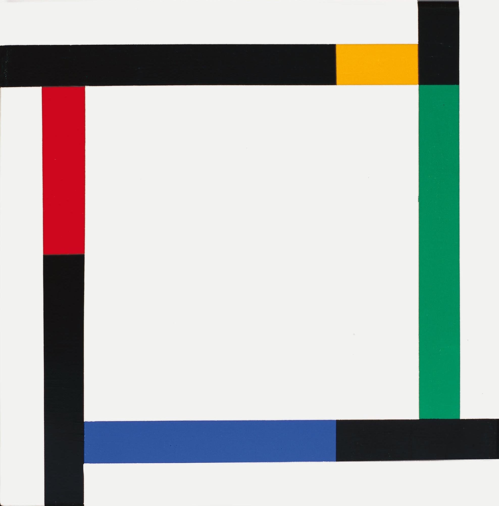 farbe und schwarz 1 2 3 4, 1971, olio su tela, cm 33x33