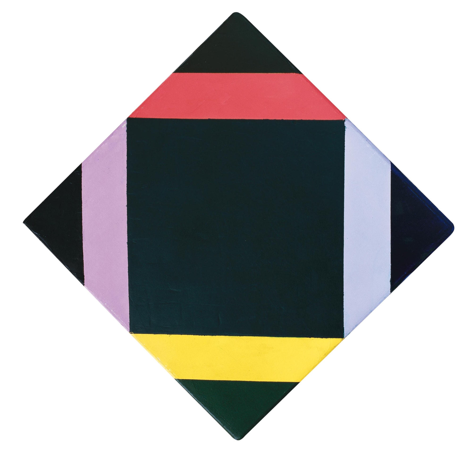 transcoloration aus grun, 1971, olio su tela, cm 33x33