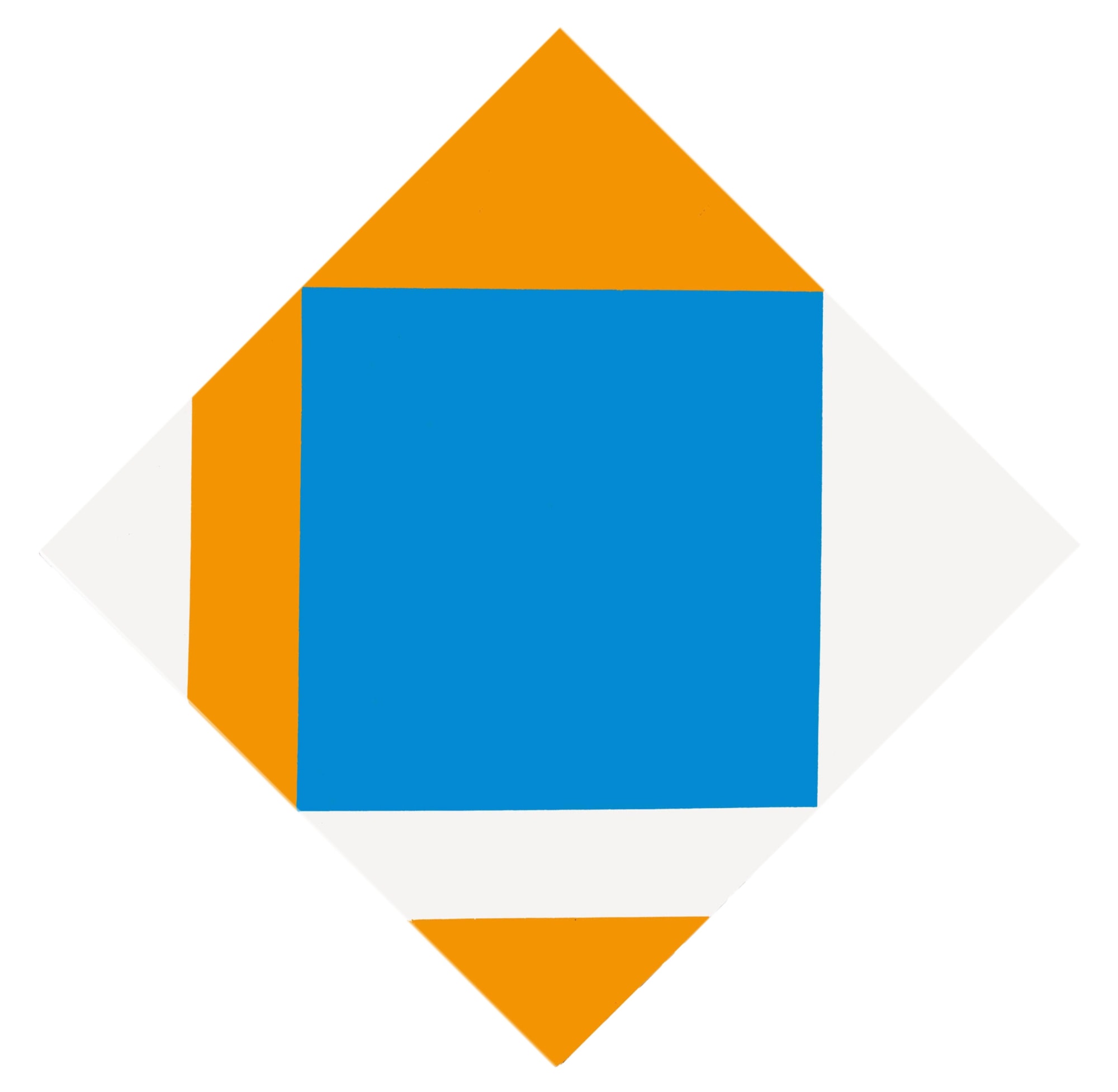 turkis-zentrum, 1971, olio su tela, cm 40x40