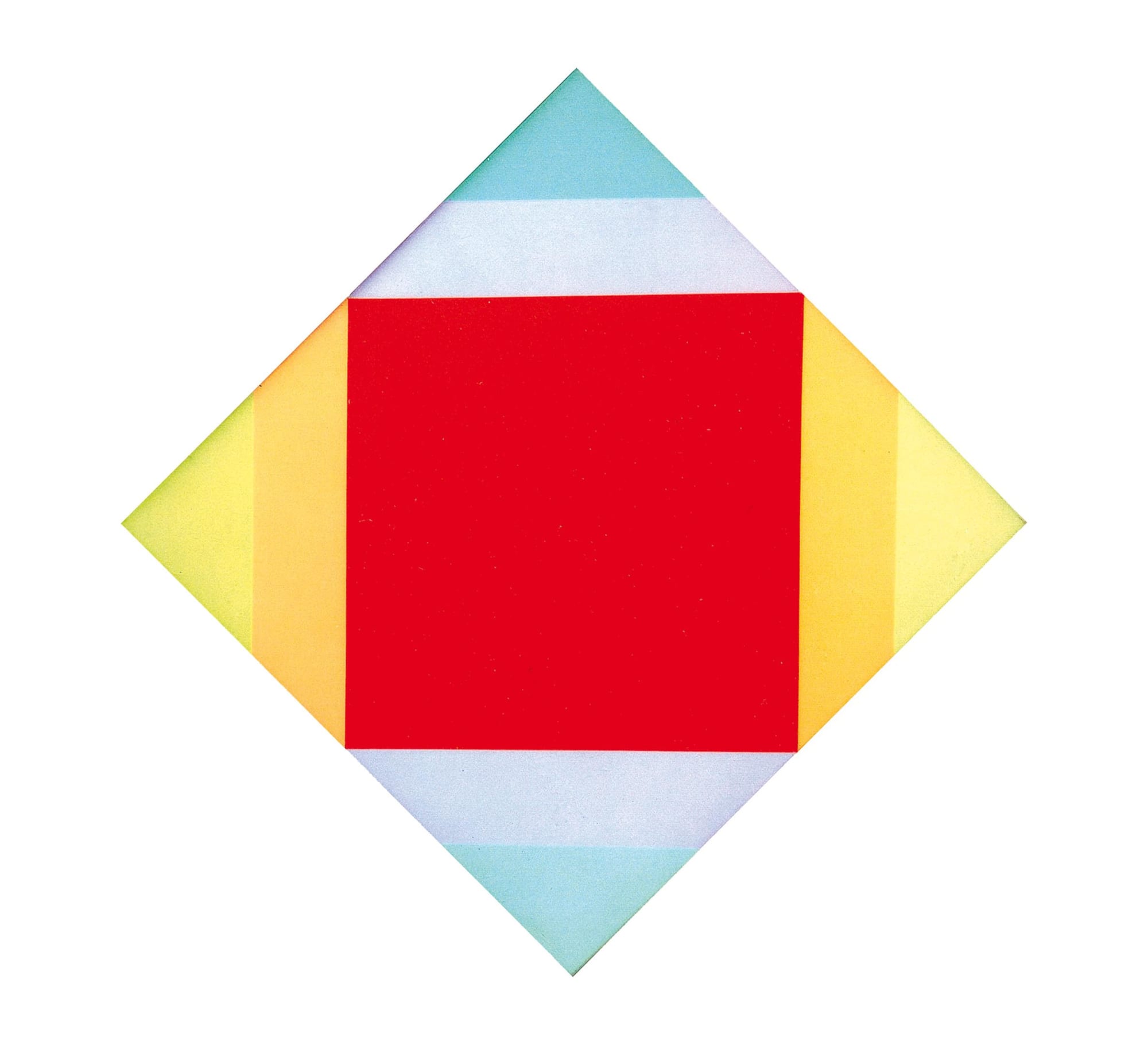 radiazione dall'orange, 1972-73, olio su tela, cm 62x62