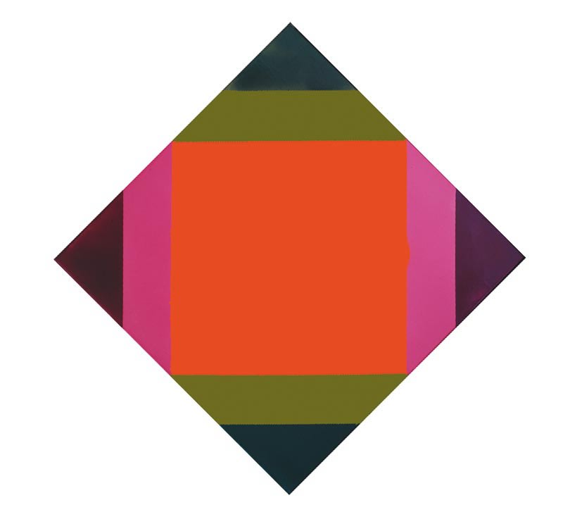 transcoloration aus rot, 192-74, olio su tela, cm 40x40