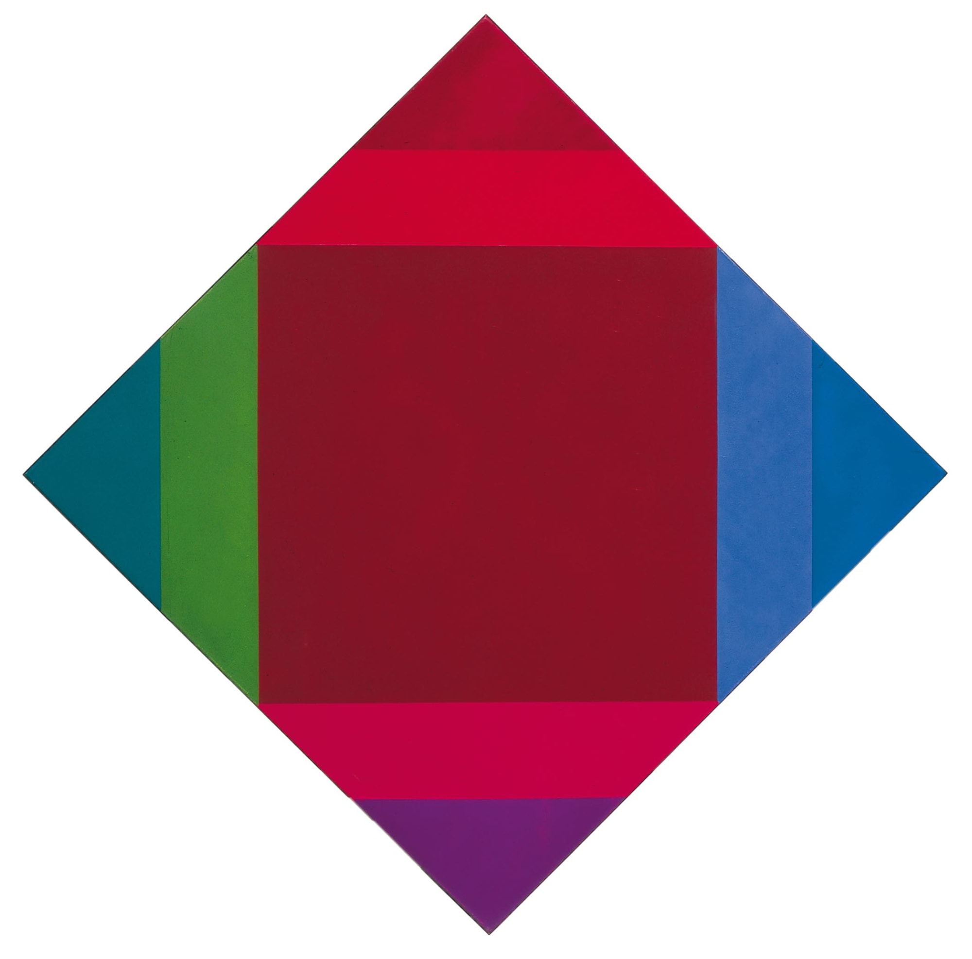 transcoloration aus braun, 1972-75, olio su tela, cm 80x80