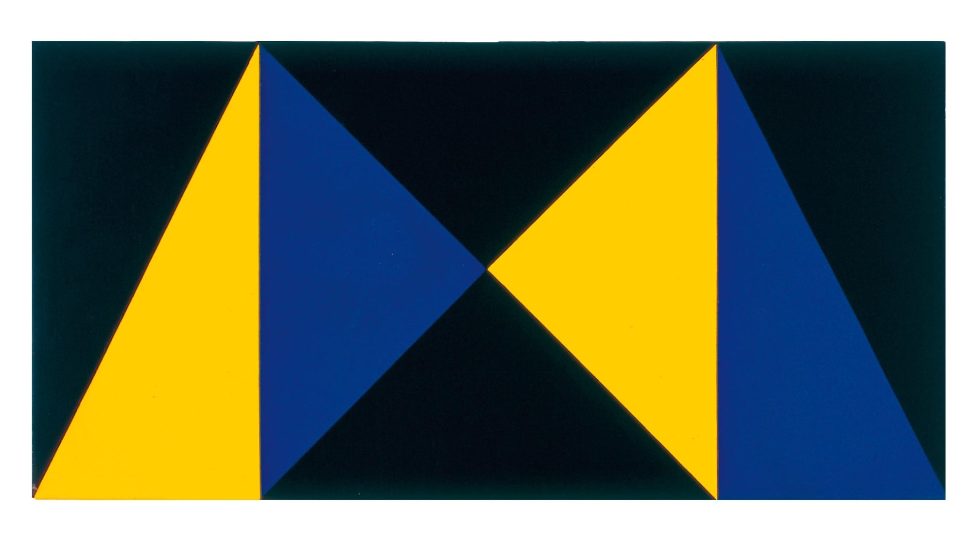 monumentum I, 1973, olio su tela, cm 40x80