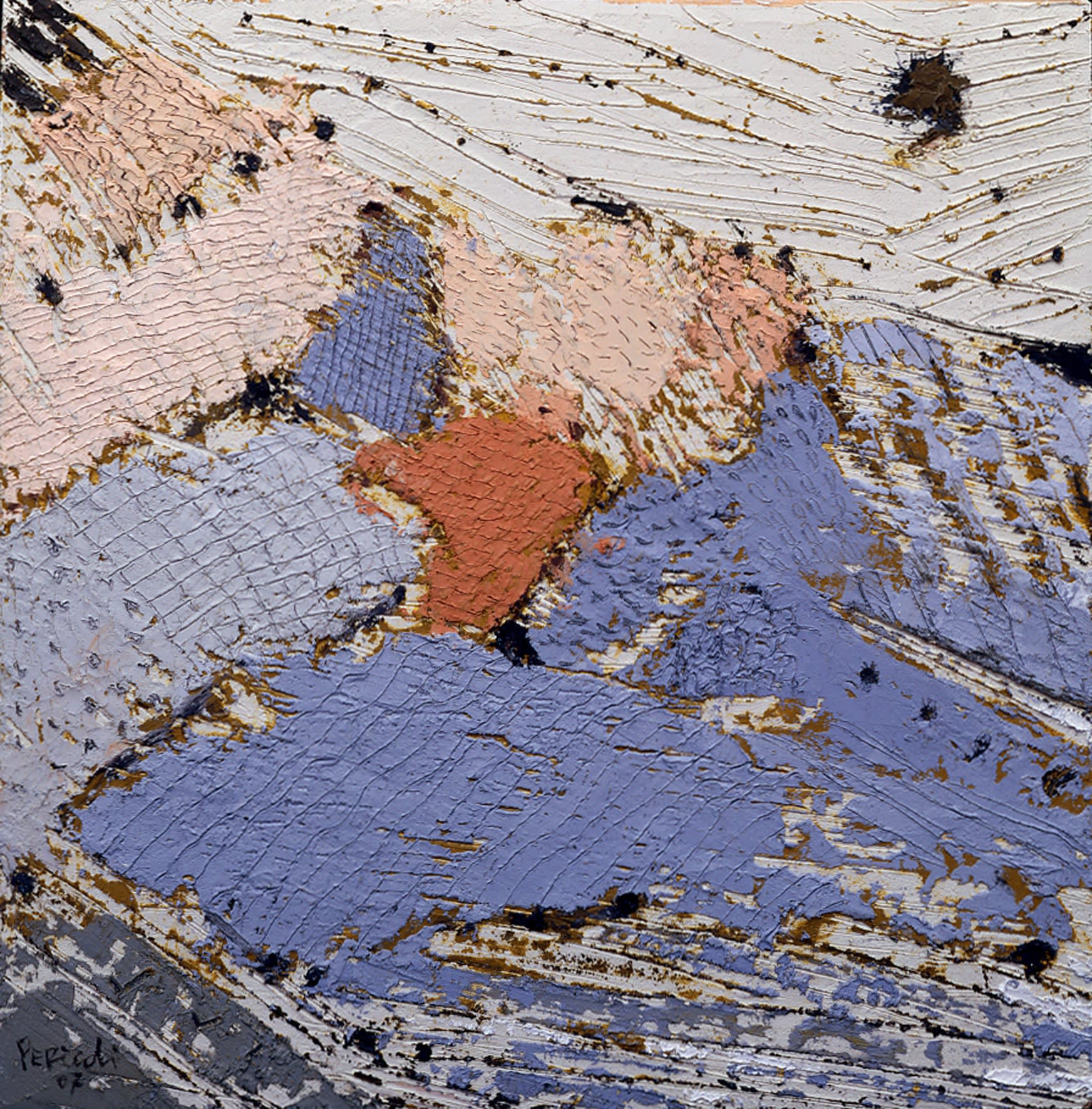 Terreno, 2007, olio su tavola, cm 16x16