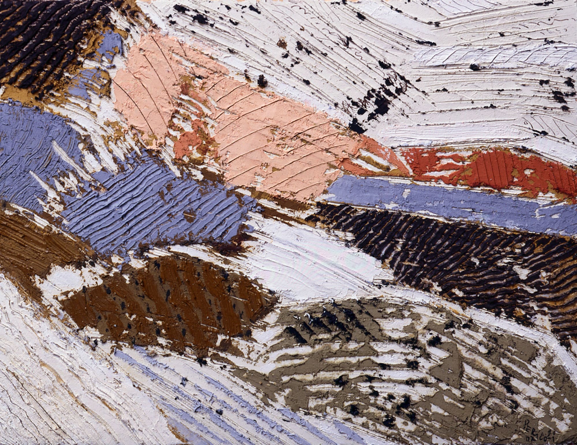 Terreni, 2007, olio su tavola, cm 13,7x17,8