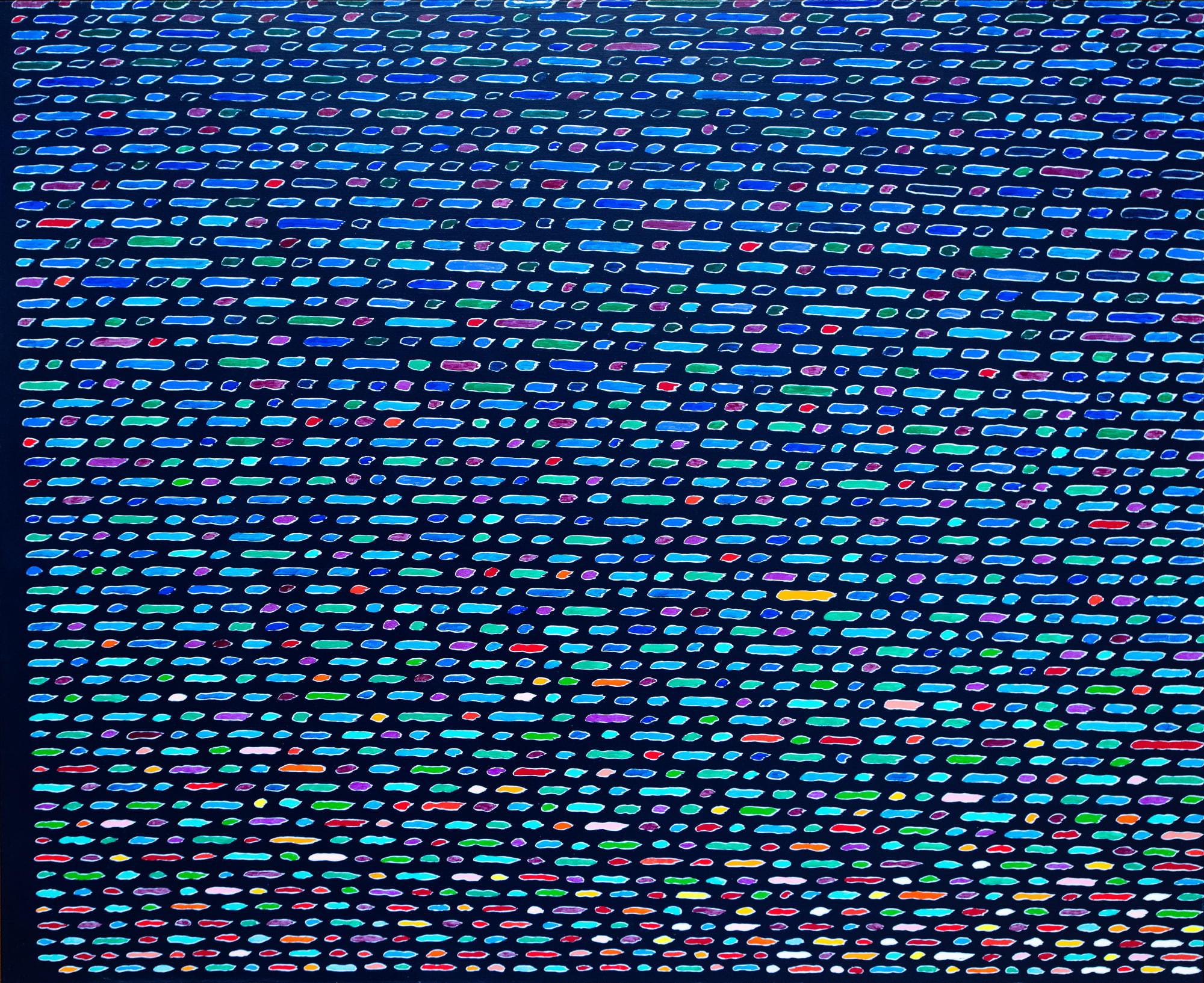 Piero Dorazio, Andromeda, 1976, olio su tela, cm 130x160