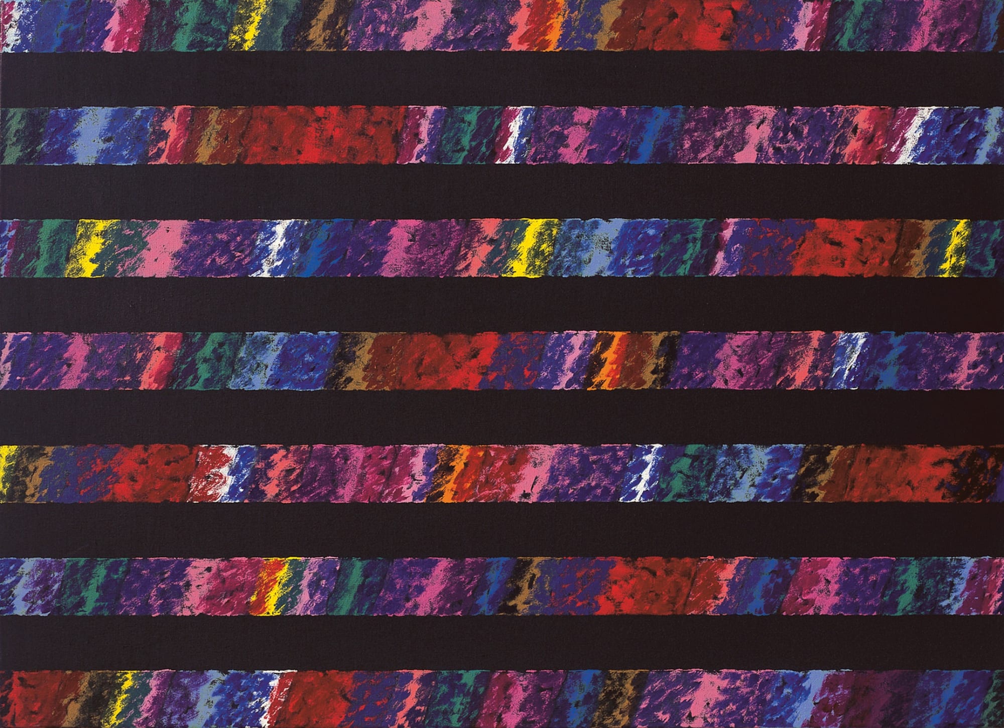 Piero Dorazio, Lumi, 1979, olio su tela, cm 65x90