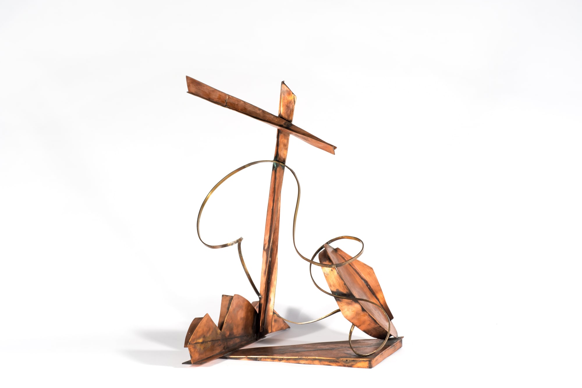 C&C, 1970, rame e ottone | copper and brass, cm 53,4X50,8X38,6