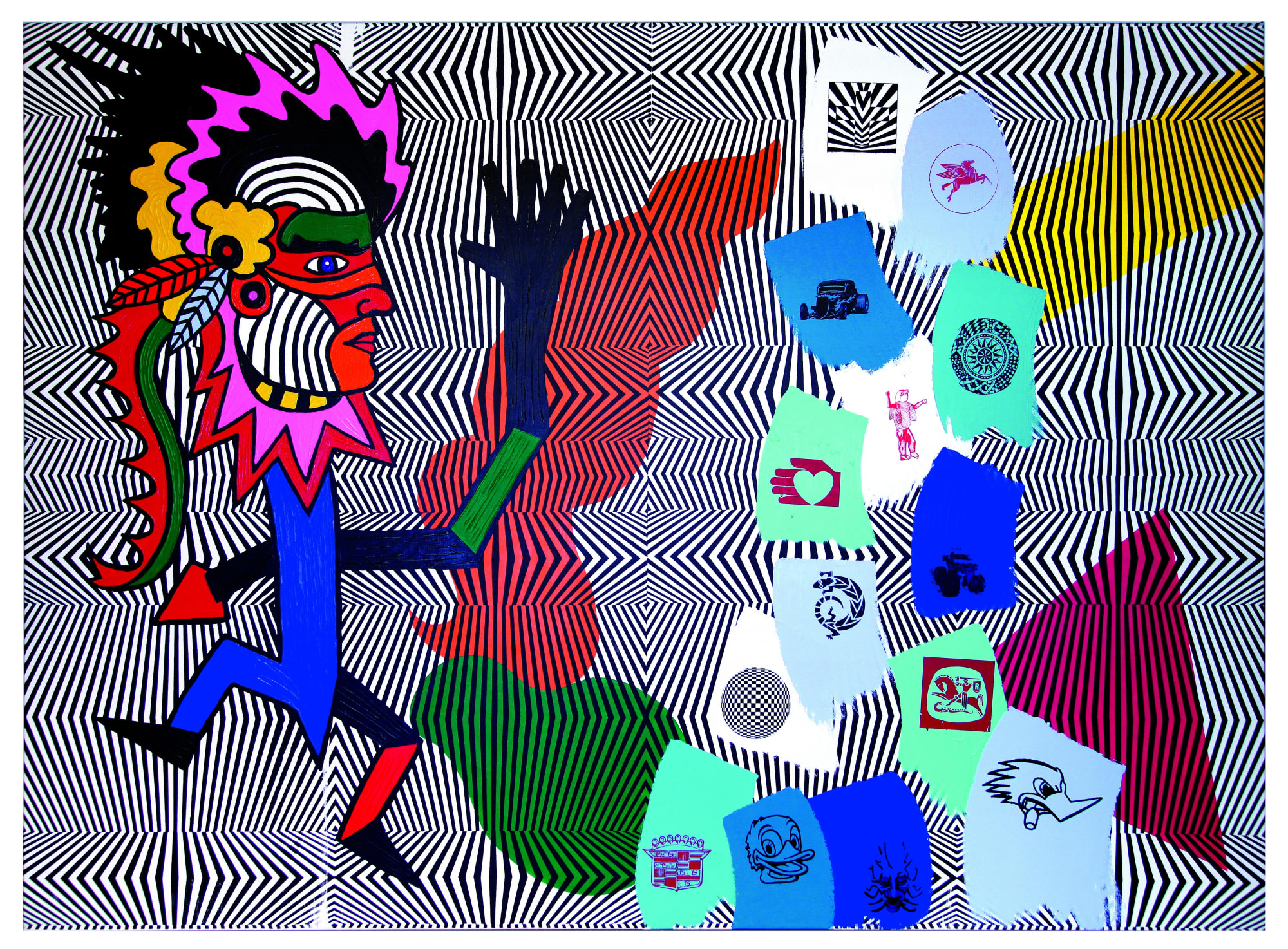 Living Water, 1985-1986, acrilico e serigrafia su tela, cm 229x316