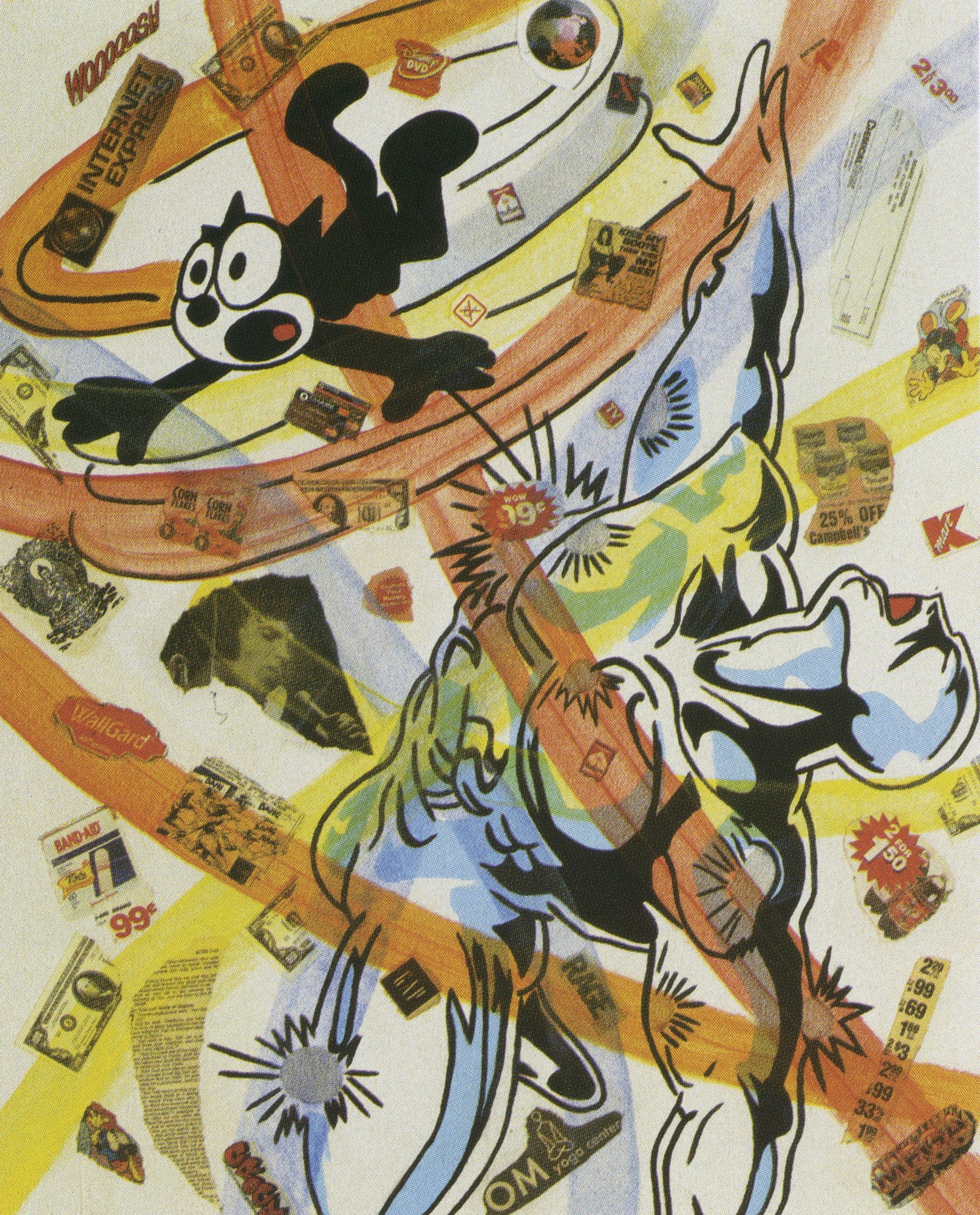 Apostle #8, 2000, acrilico e collage su tela, cm 76x61