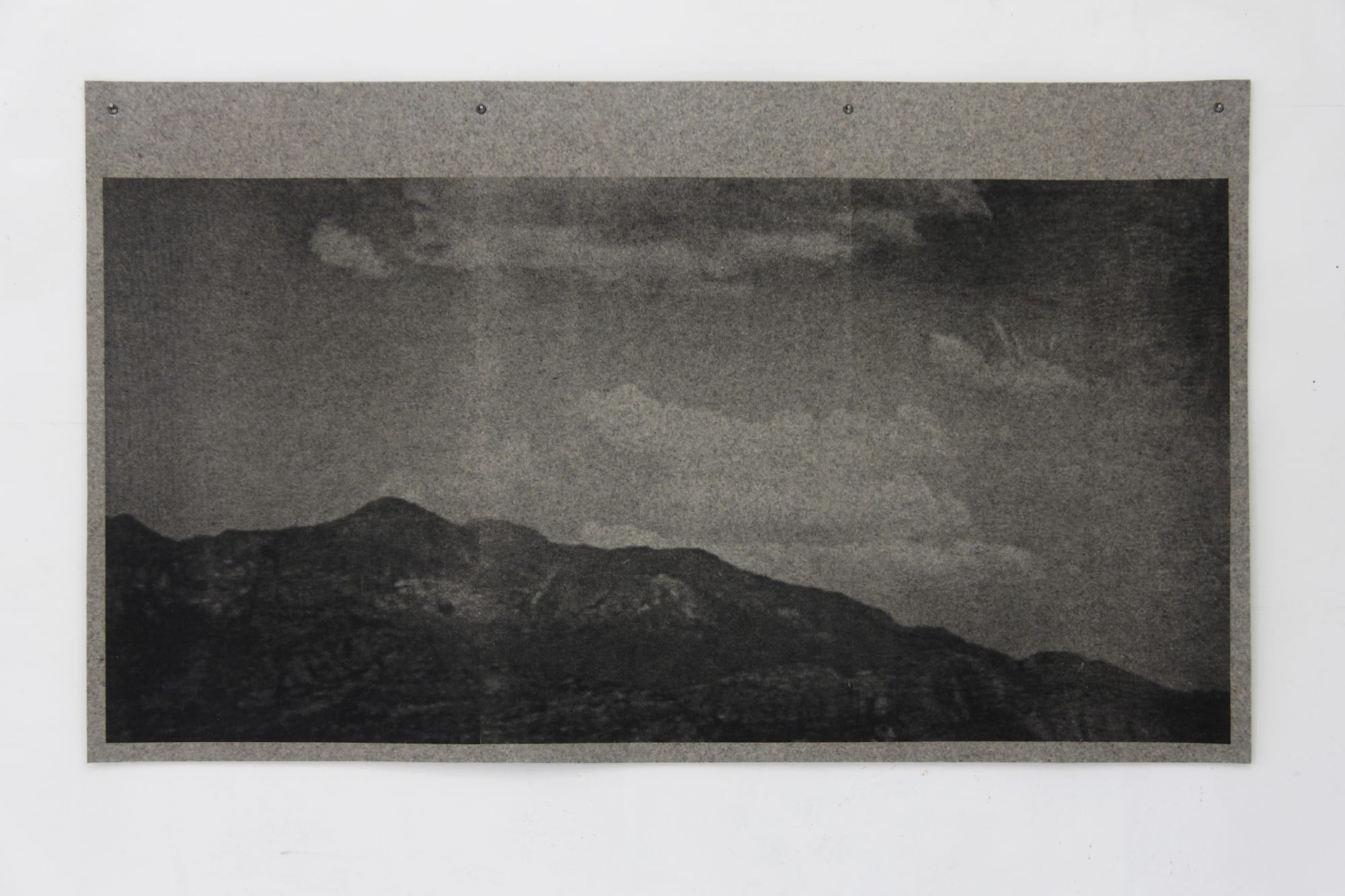 fig 14.4 river (territory), 2017 Unique screenprint on wool felt with grommets 35¼ x 60½ in.