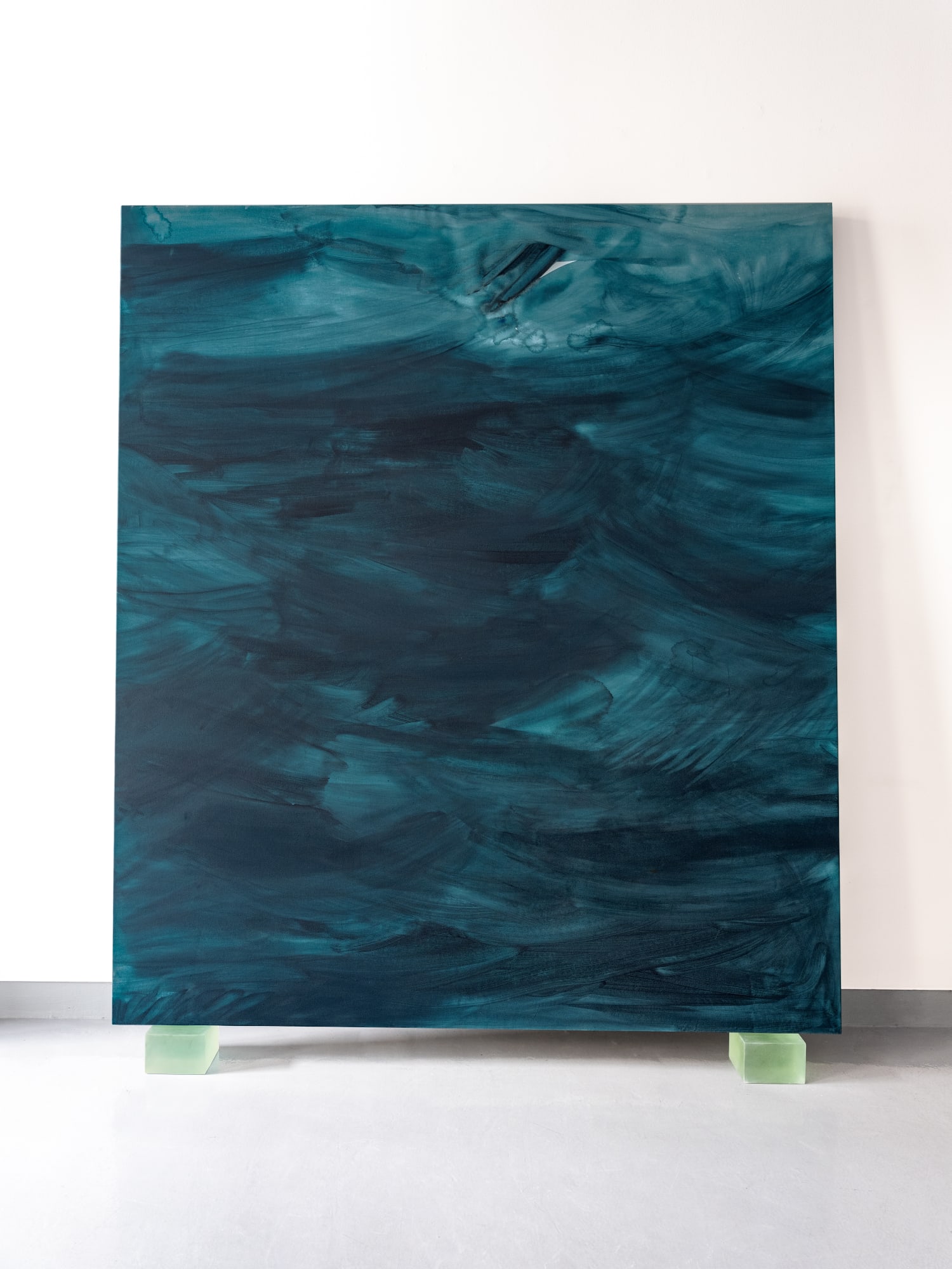 She turned her face seaward to gather in an impression of space and solitude, which the vase expanse of moonlit sky, conveyed to her excited fancy. As she swam she seemed to be reaching out for the unlimited in which to lose herself 85"x 96" Acrylic, Resin