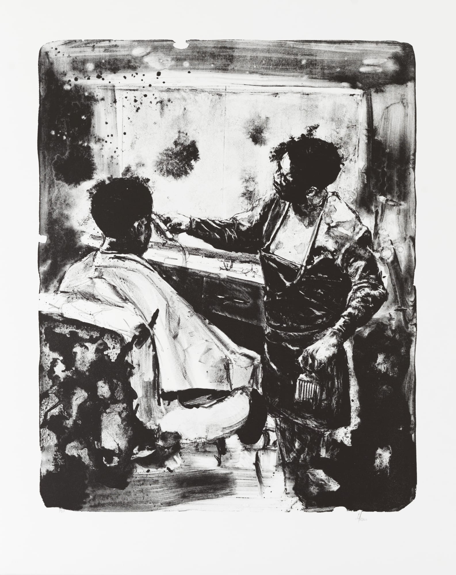 Peter Uka Barber, 2022 Signed 32 7/8 x 26 in 83.5 x 66 cm Edition of 30 plus 5 artist's proofs