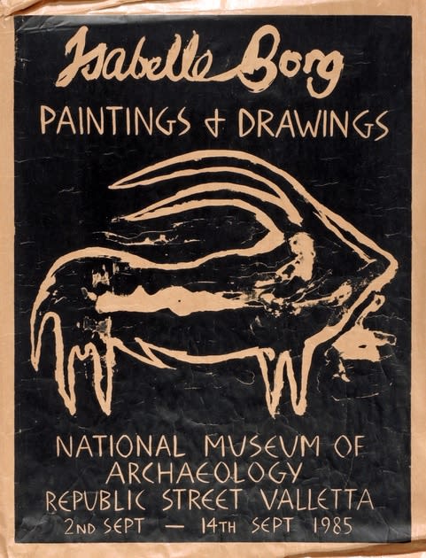 Isabelle Borg, Paintings & Drawings Exhibition Poster Print, 1985