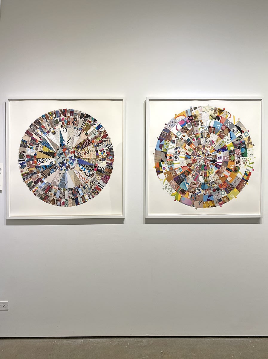 installation shot of "Parallel Pursuits" group exhibition