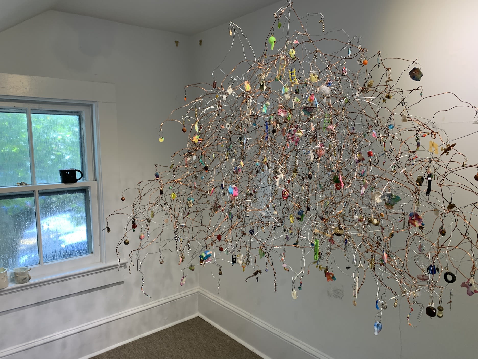 Installation views of Monica Banks ceramics