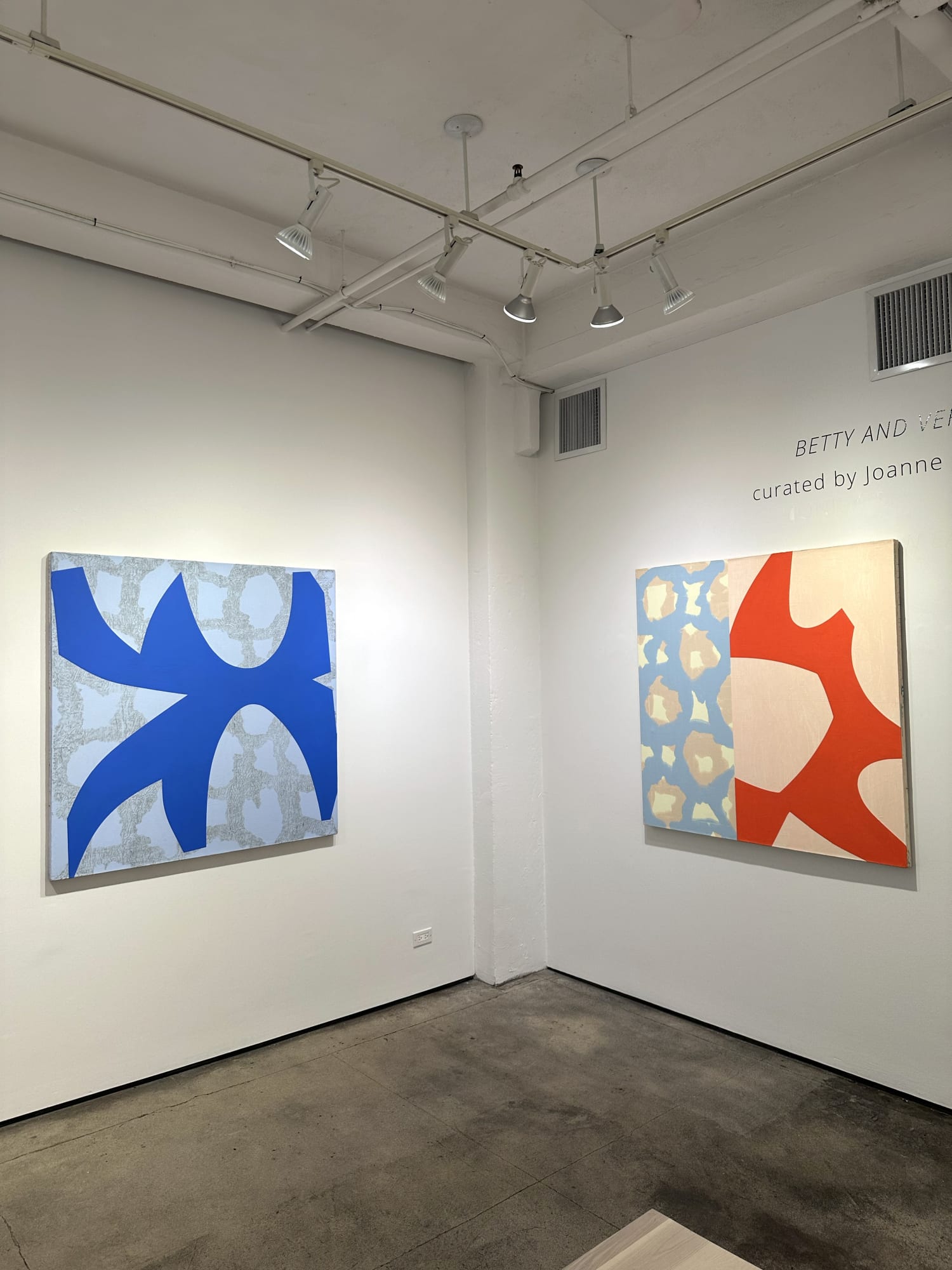 Installation shots of Joanne Freeman's exhibition "New York Conversations" January 5th to February 11th 2023