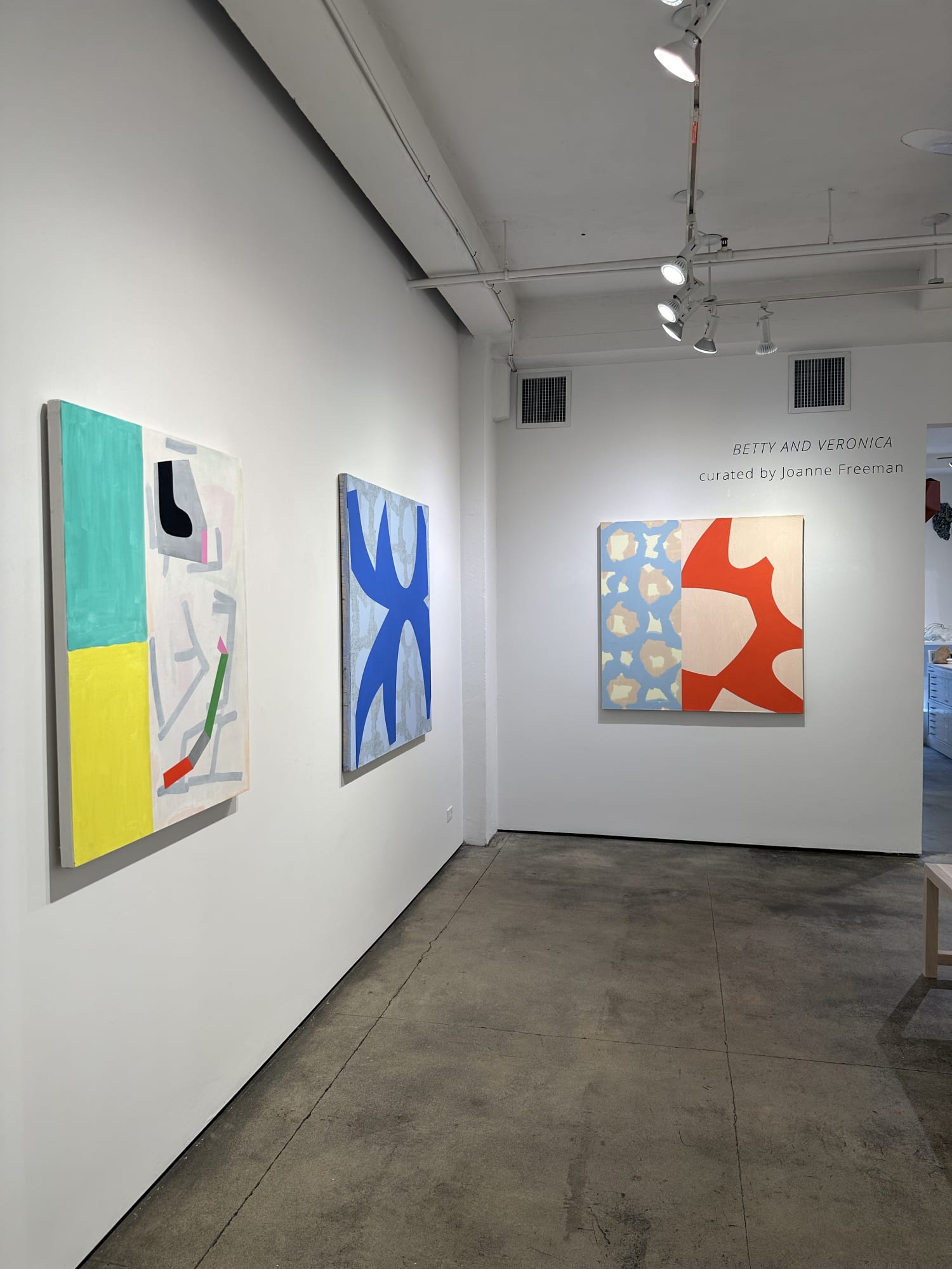 Installation shots of Joanne Freeman's exhibition "New York Conversations" January 5th to February 11th 2023