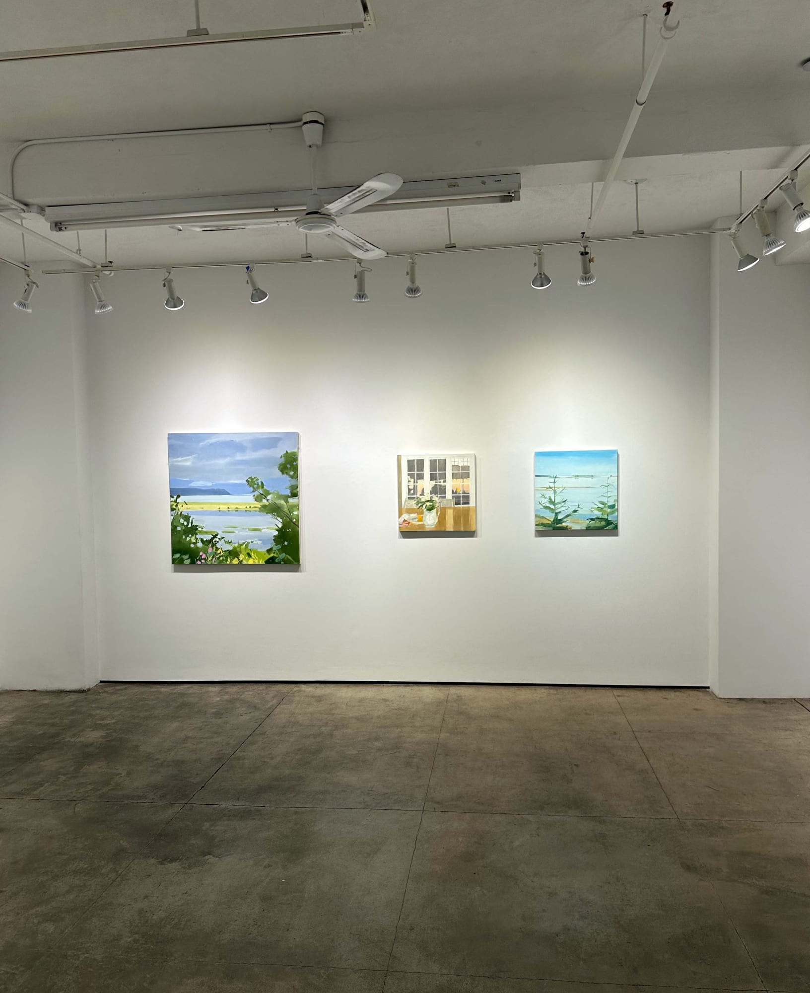 Installation views of The Summer Exhibit by five artists, June 24th to August 21st 2021