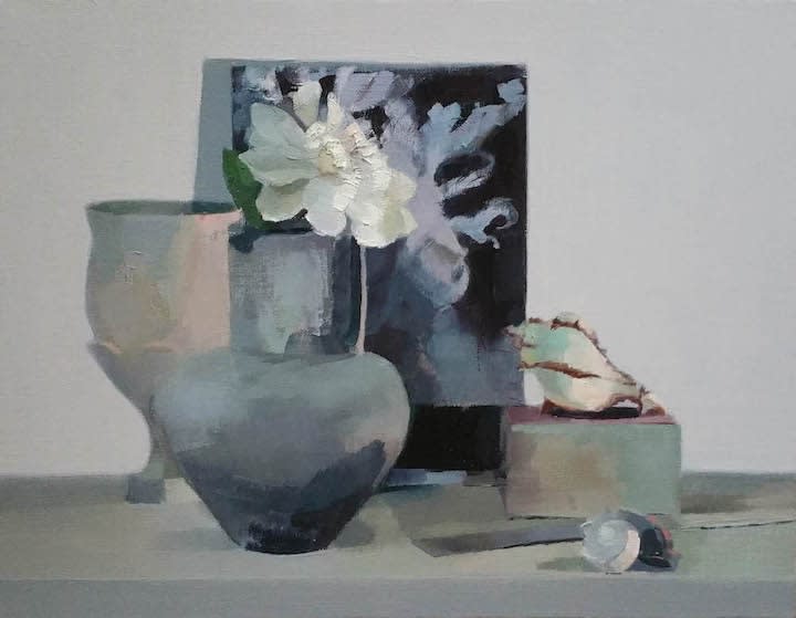 still life in greys