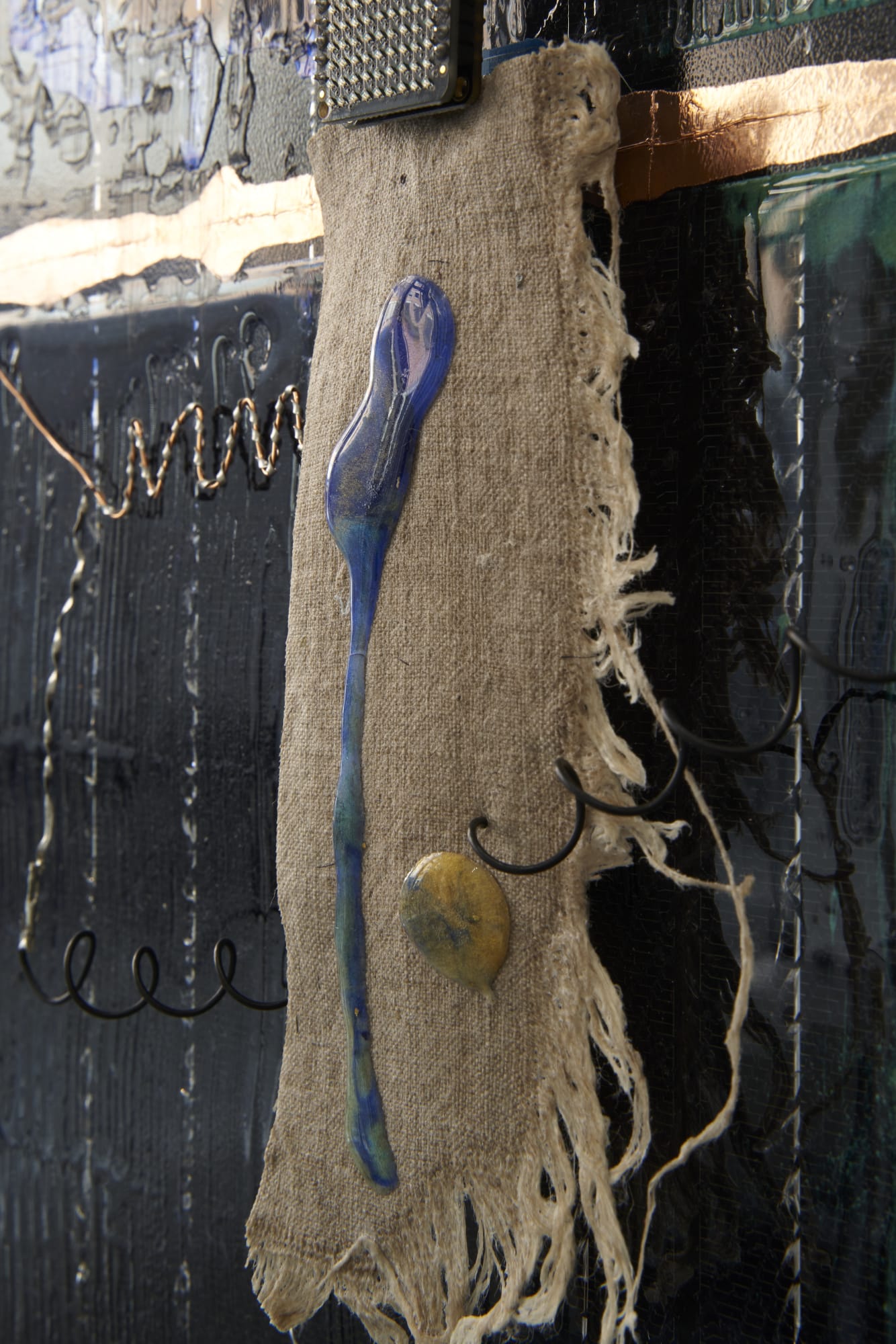 Haroon Mirza, Wave Particle Duality (Solar Powered LED Circuit Composition 45) (2022) Detail