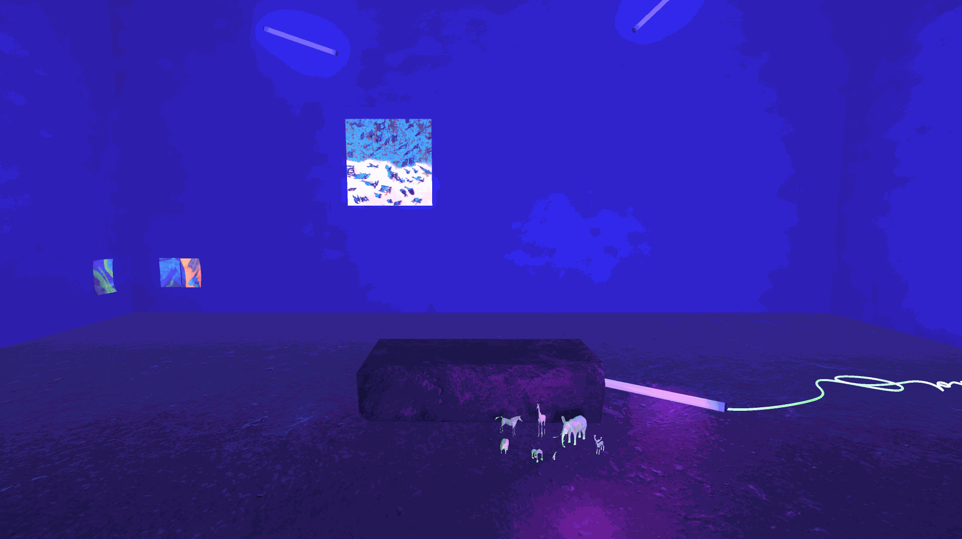 Virtual Reality ... sollte die Reise weitergehen, suchte man Neuseeland, in diesem fremden Gelände ..., (1980/2020) (Screenshot)