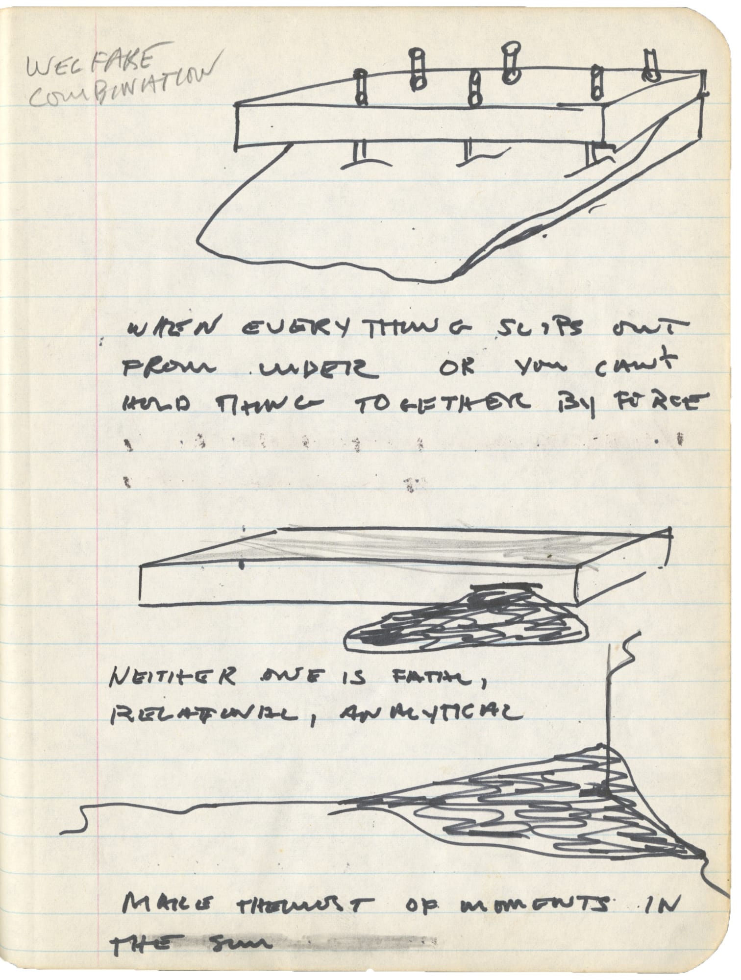 Notes from a sketchbook (1966-1968) | Photo: Archive Gary Kuehn