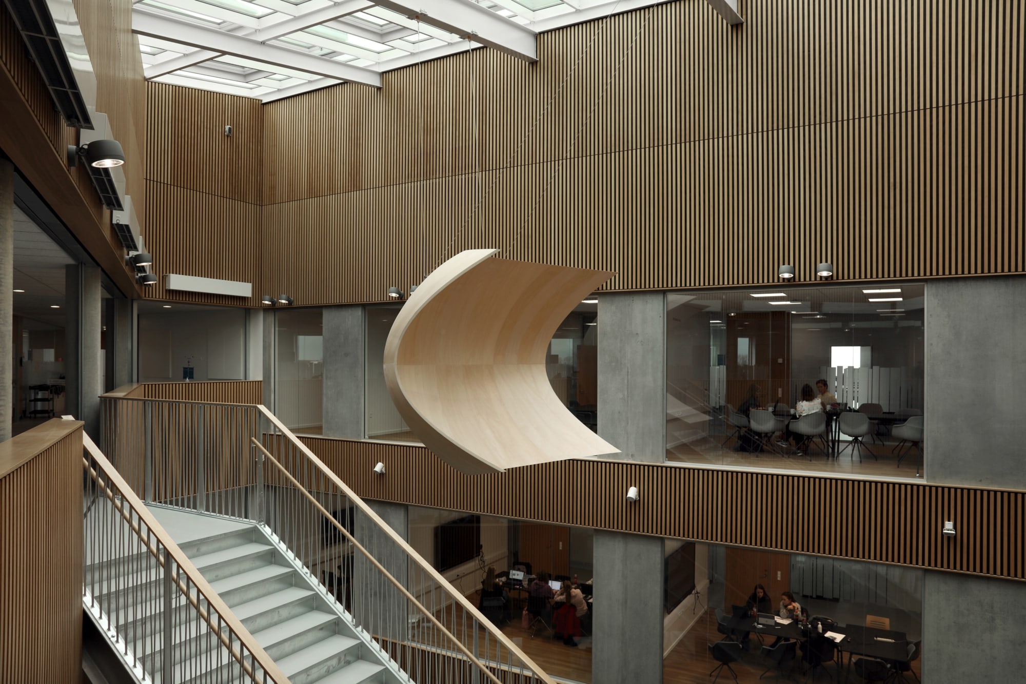 Permantent Installation The Shape of a Circle in the Mind of a Square (2020), Zealand Academy Køge, Denmark | Photo: Studio Troika