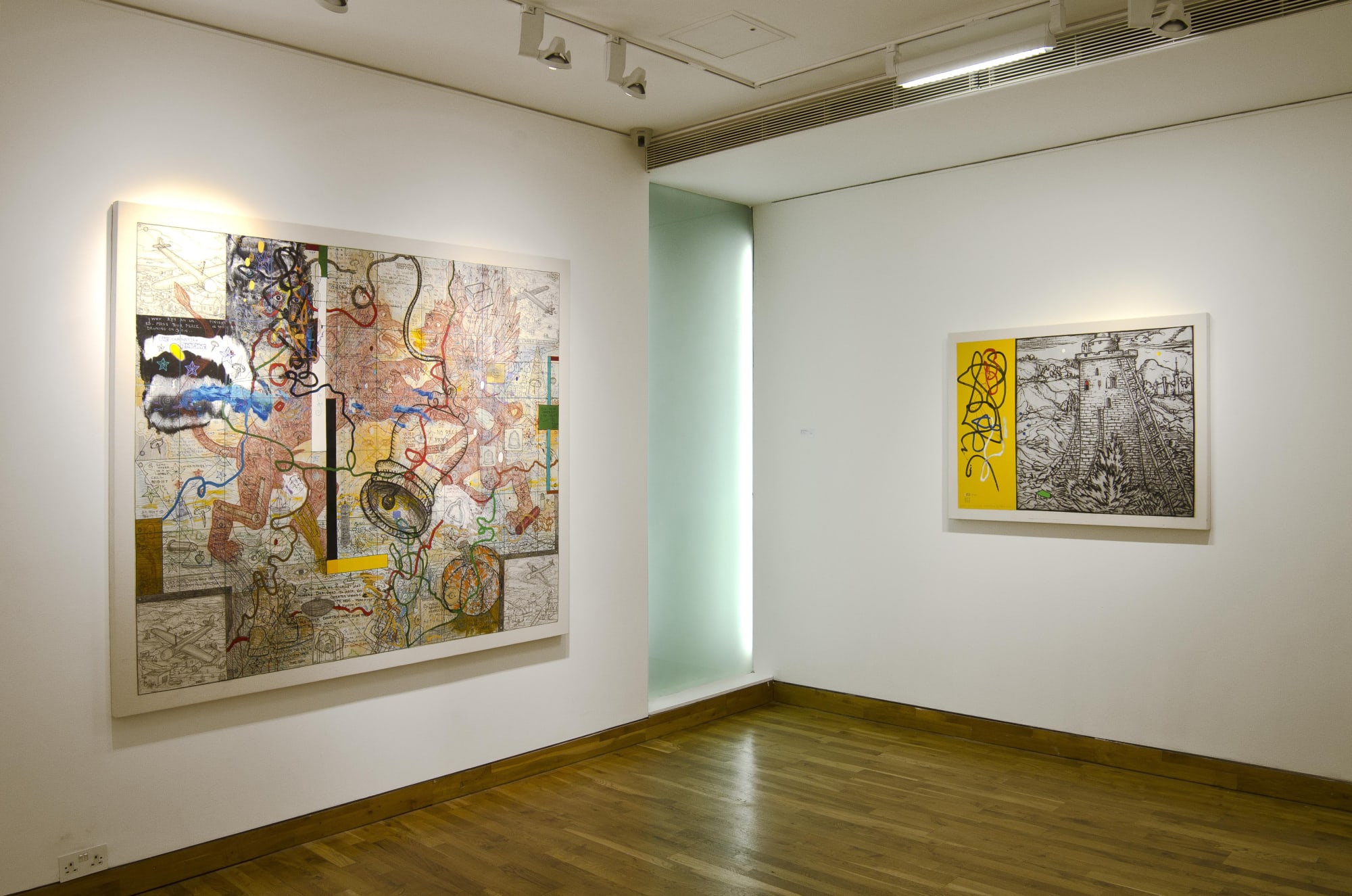 WALLY HEDRICK & WILLIAM T. WILEY Installation View