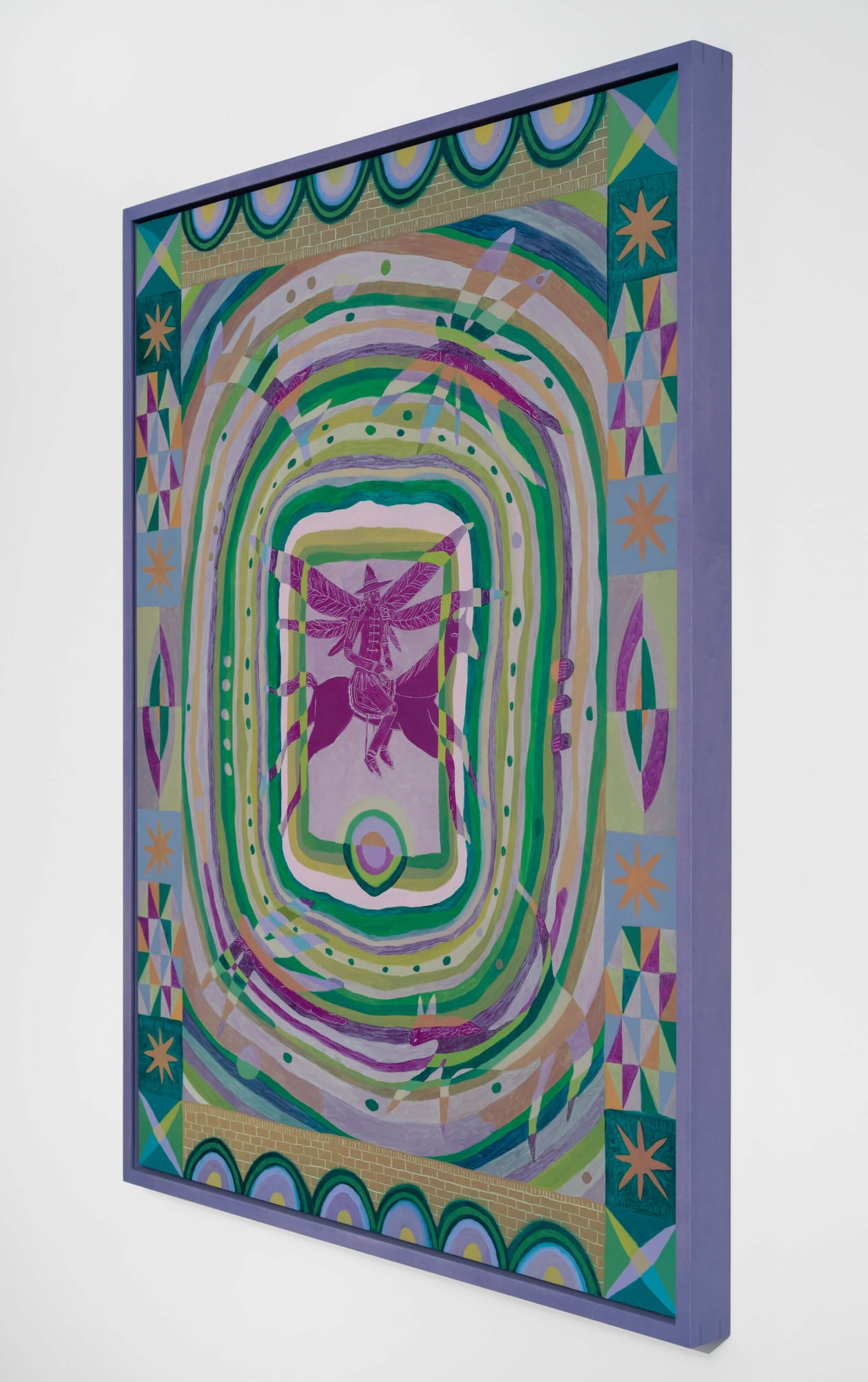 REBECCA MUNCE ROSY WINDOW, 2024 Huile sur aluminium / Oil on aluminum 101.5 x 76 cm 40 x 30 inches
