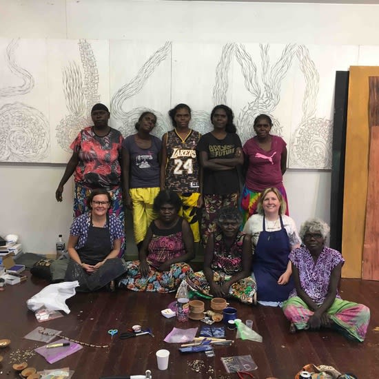 Buku-Larrnggay Mulka & The Indigenous Jewellery Project workshop, exhibited at the Australian Design Centre