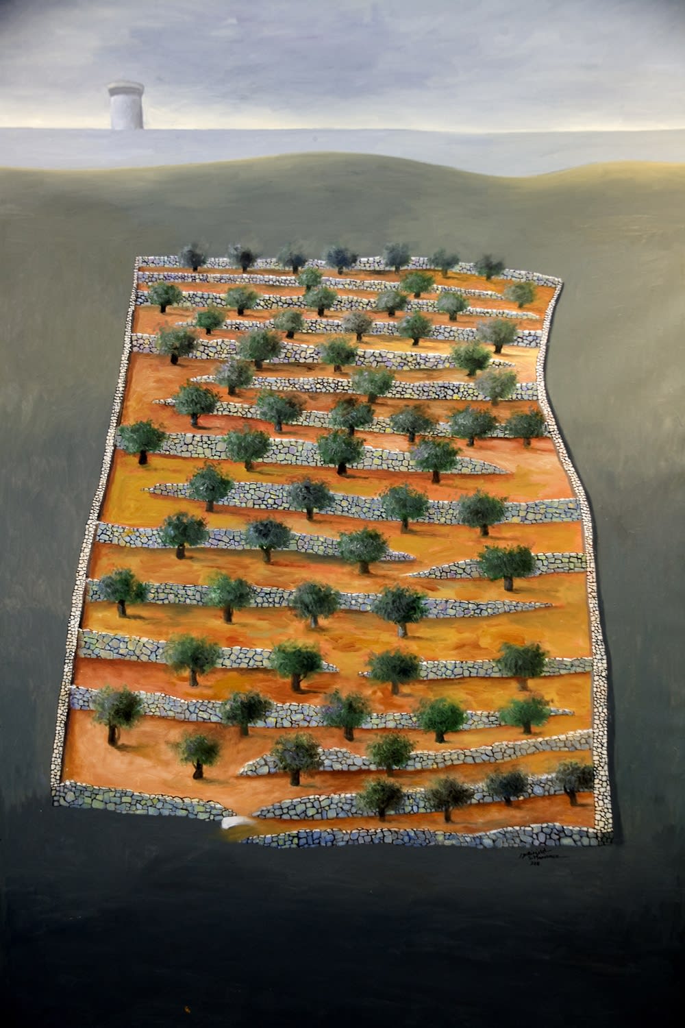 Sliman Mansour Olive Field 2010