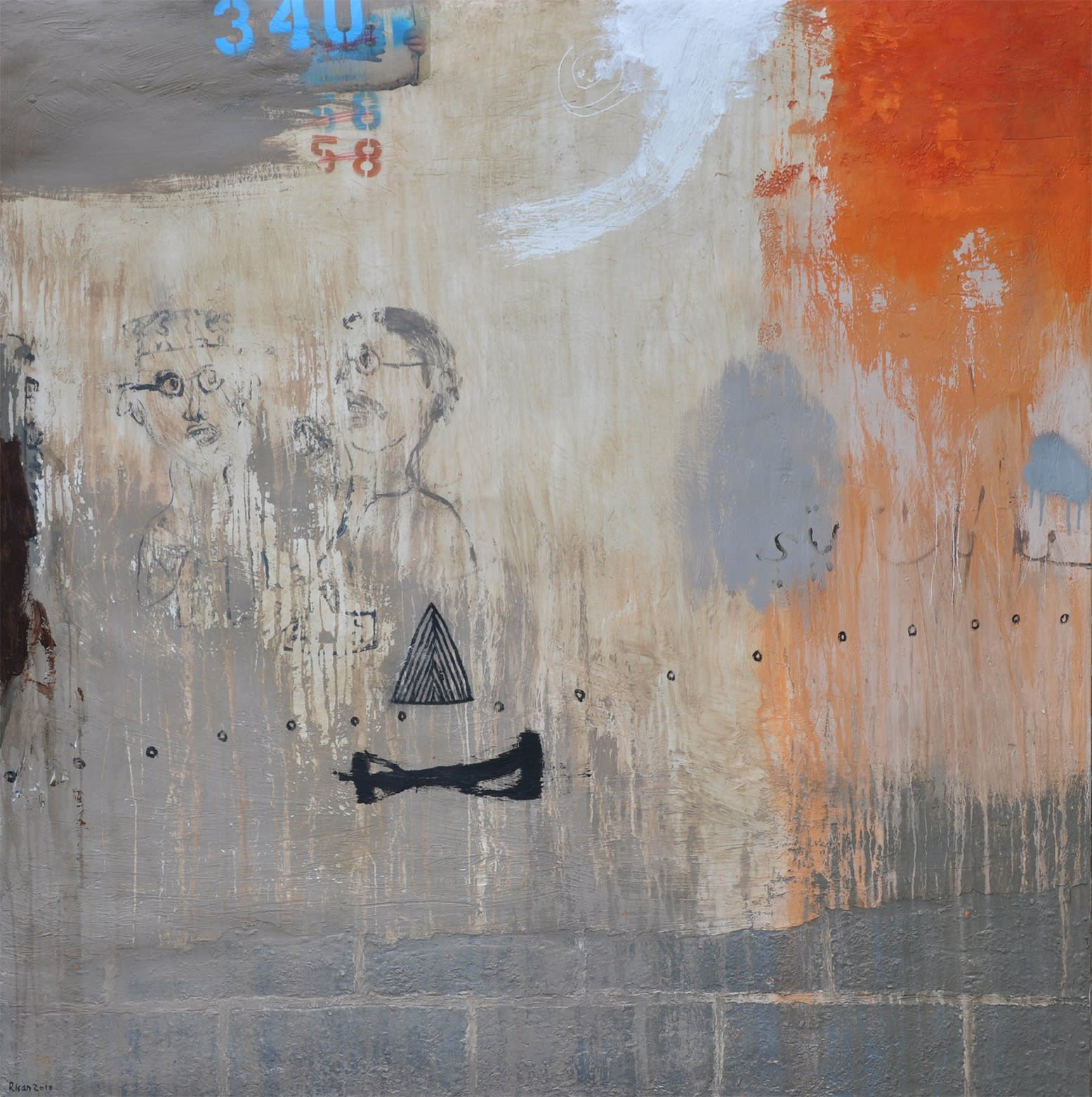 Kareem Risan, Black Mark on Wall, 2010