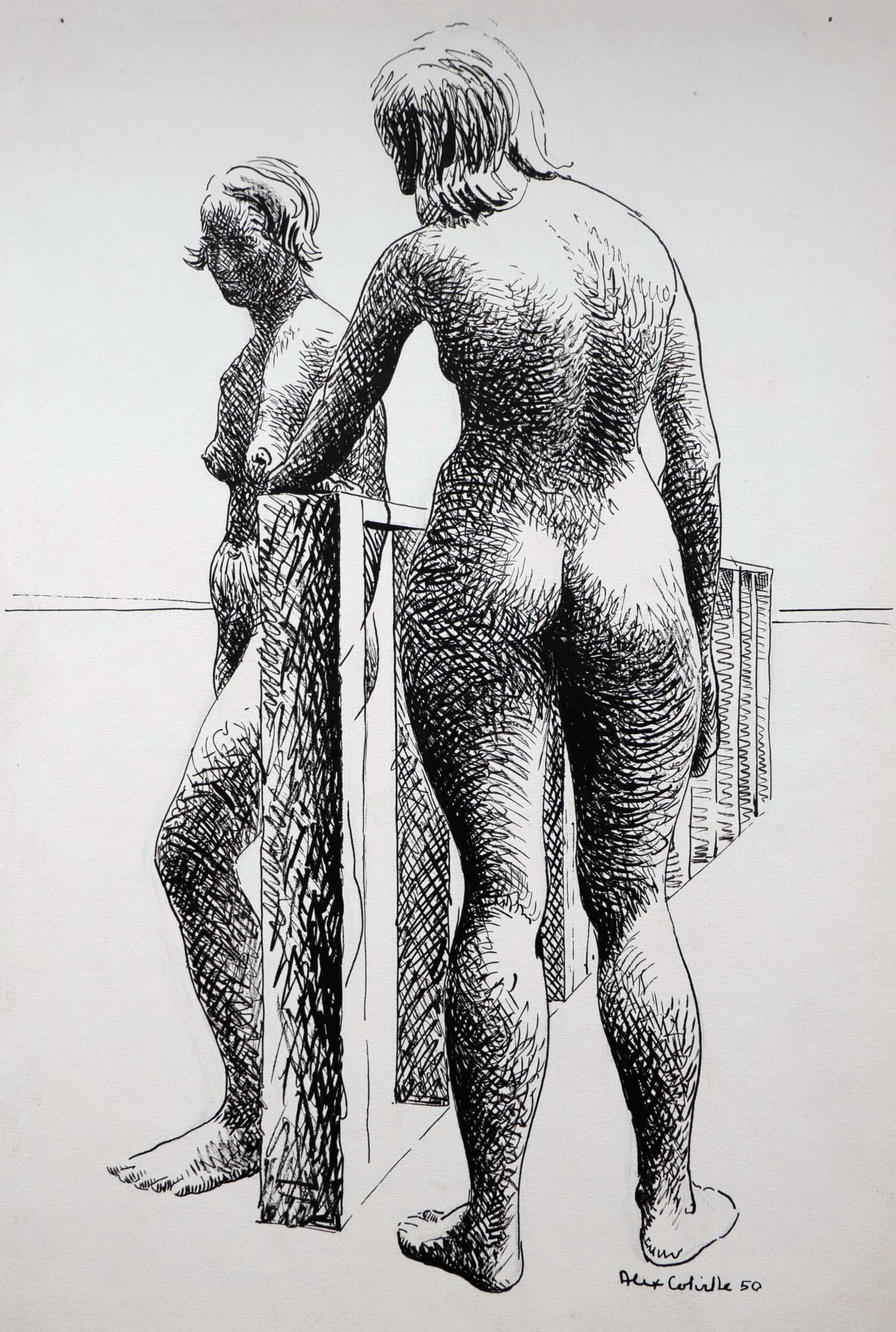 ALEX COLVILLE, Two Nude Women Standing, 1950