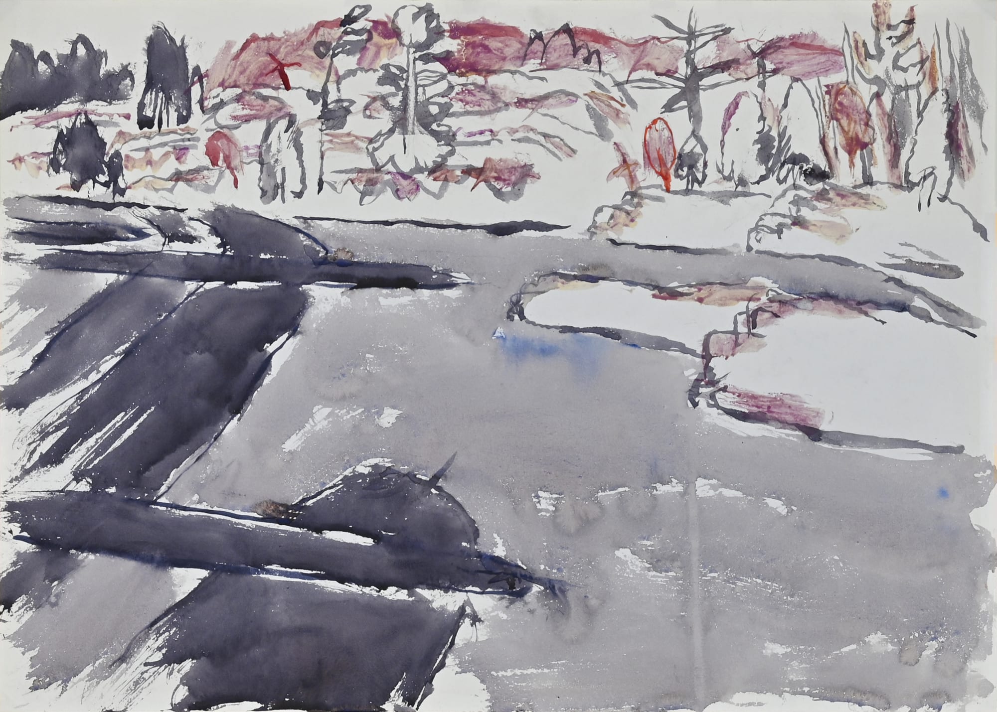 DAVID MILNE, Cracks in the New Ice, January 1939