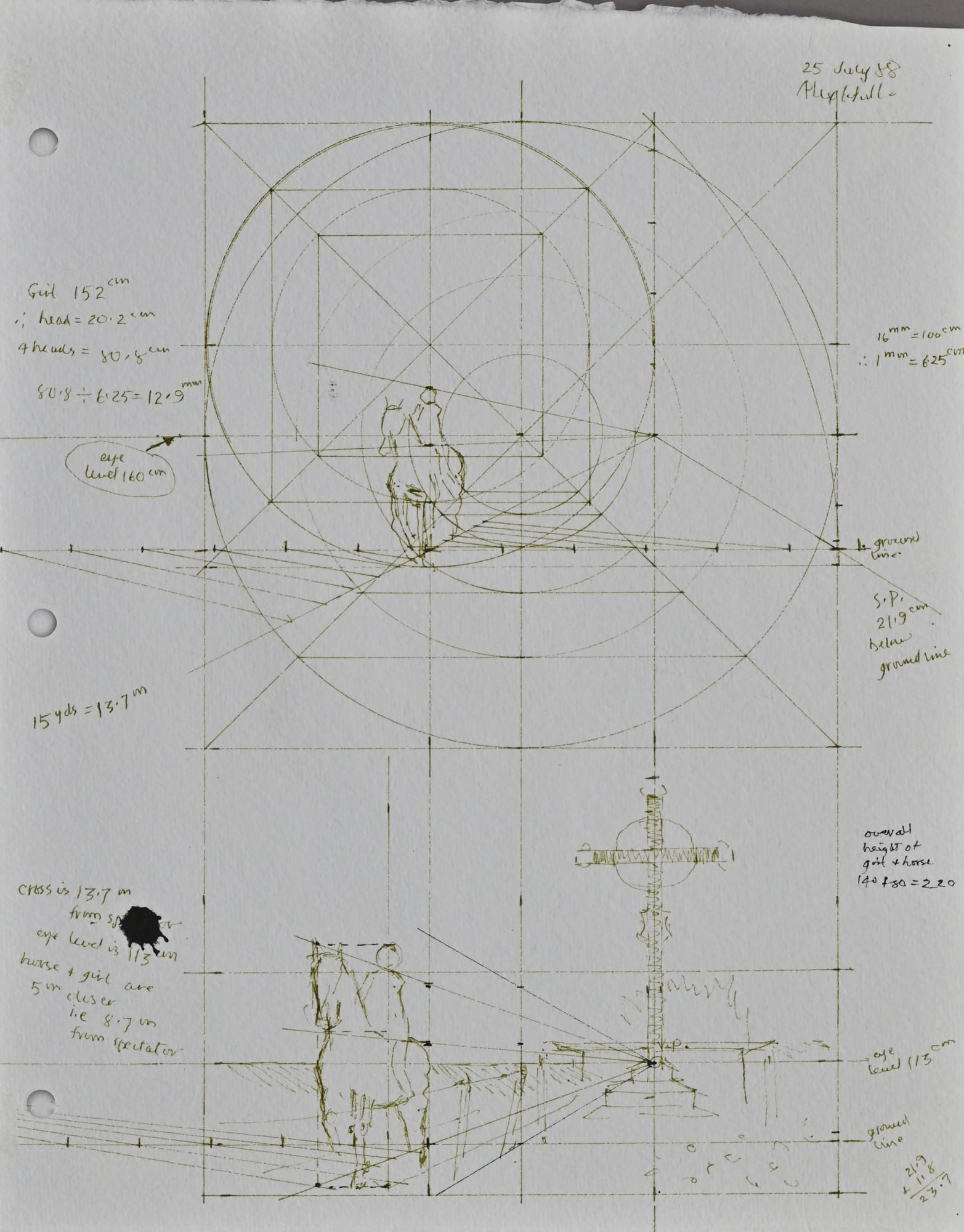 ALEX COLVILLE, Study for French Cross, 25 July 1988