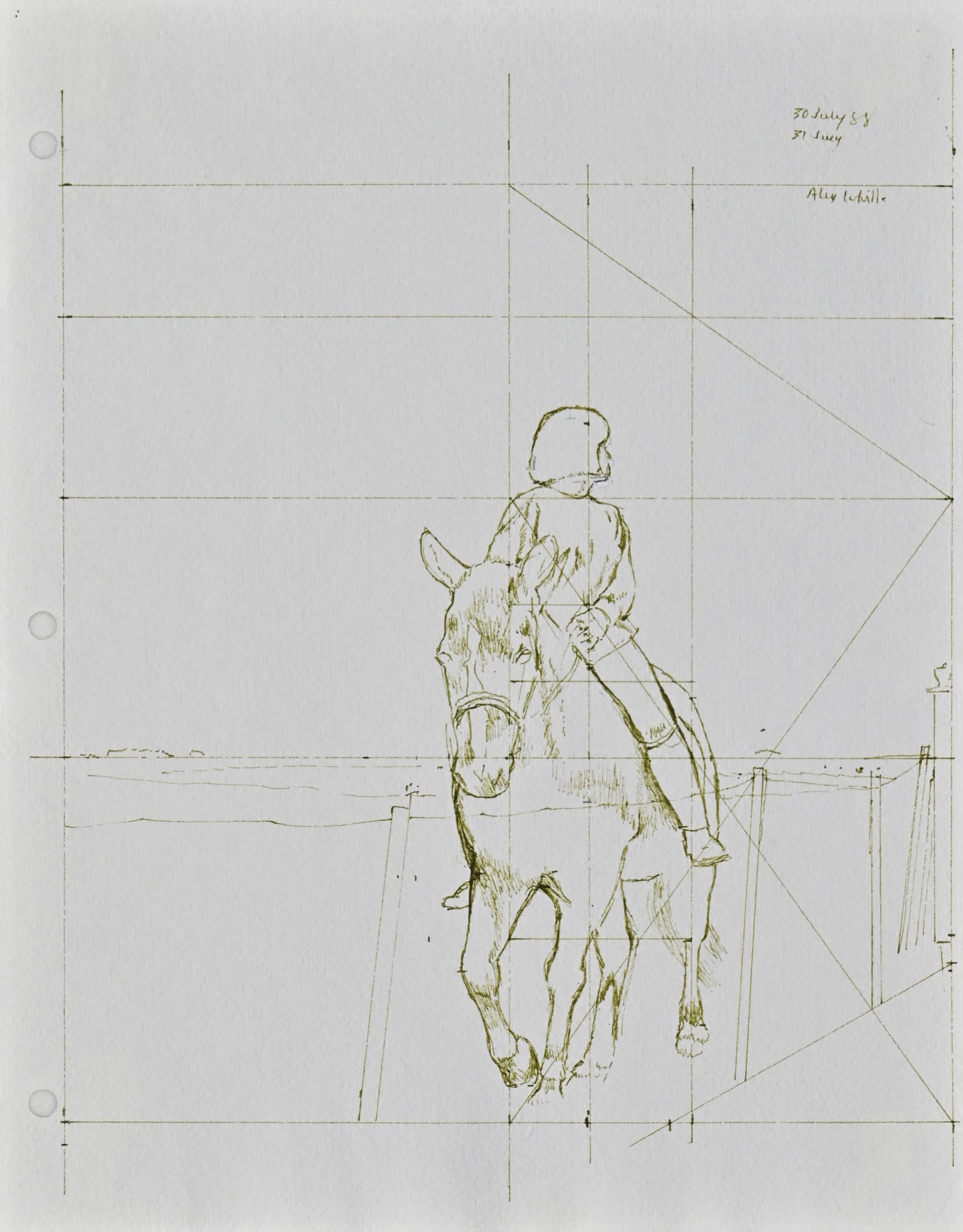 ALEX COLVILLE, Study for French Cross, 30, 31 July 1988